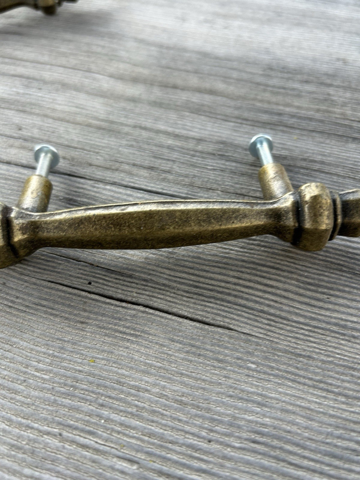 Brass Drawer Pull 6” Long With 3” Between Screw Holes Mid Century Traditional