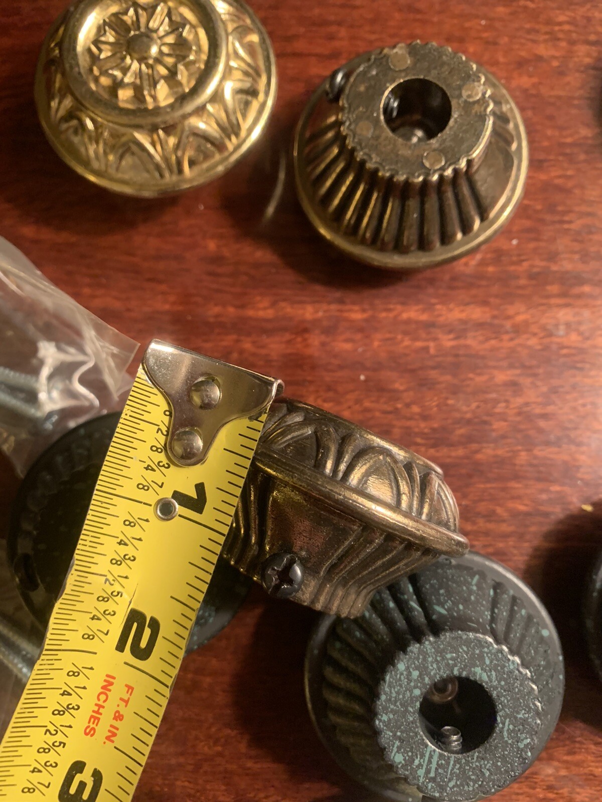 Lot 11 Antique style round ornate metal Cabinet drawer Knobs pulls 1.75″