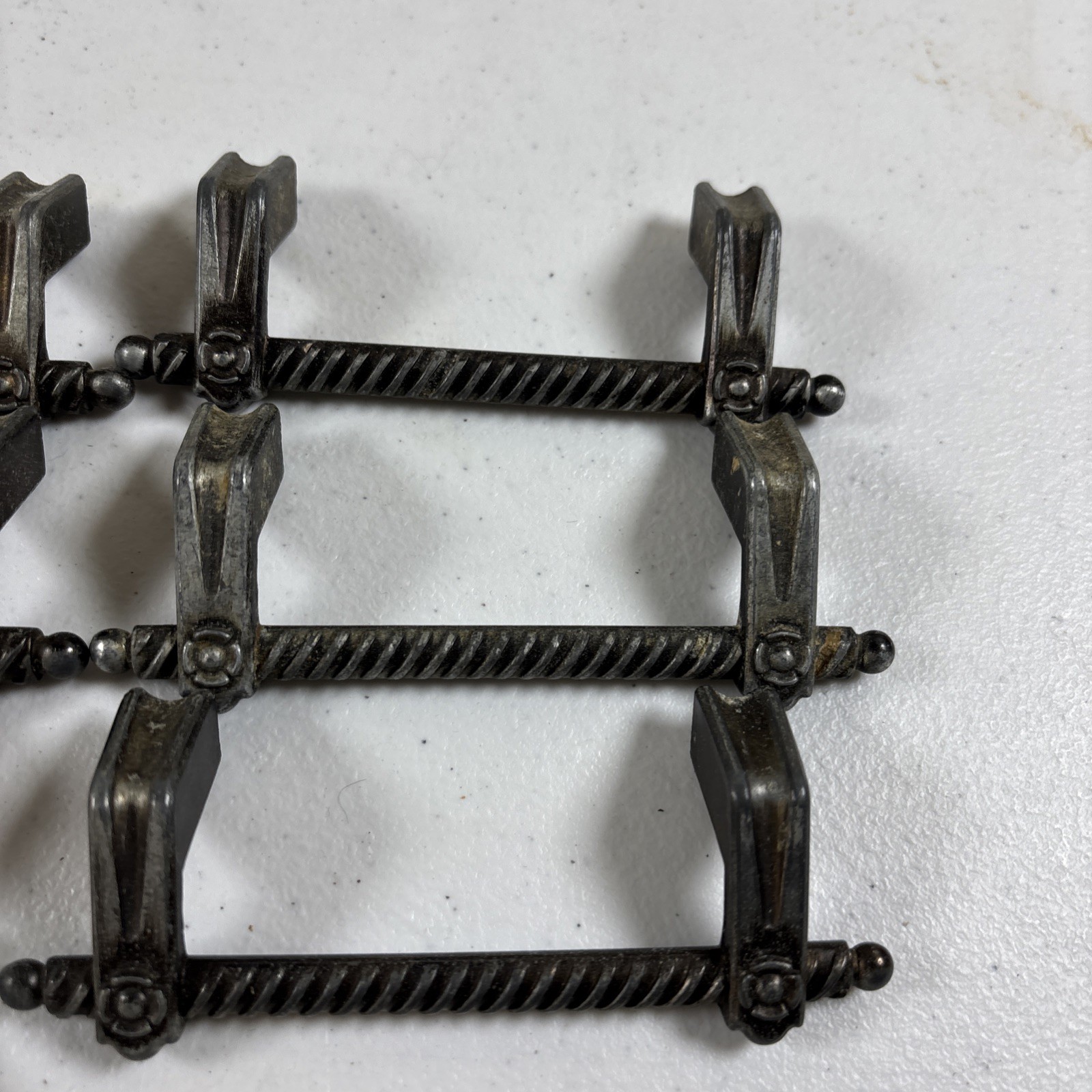 Ajax ROPED Metal Drawer Pull/Cabinet Handles 4.5″ Long 3” OC Silver 13pc VTG