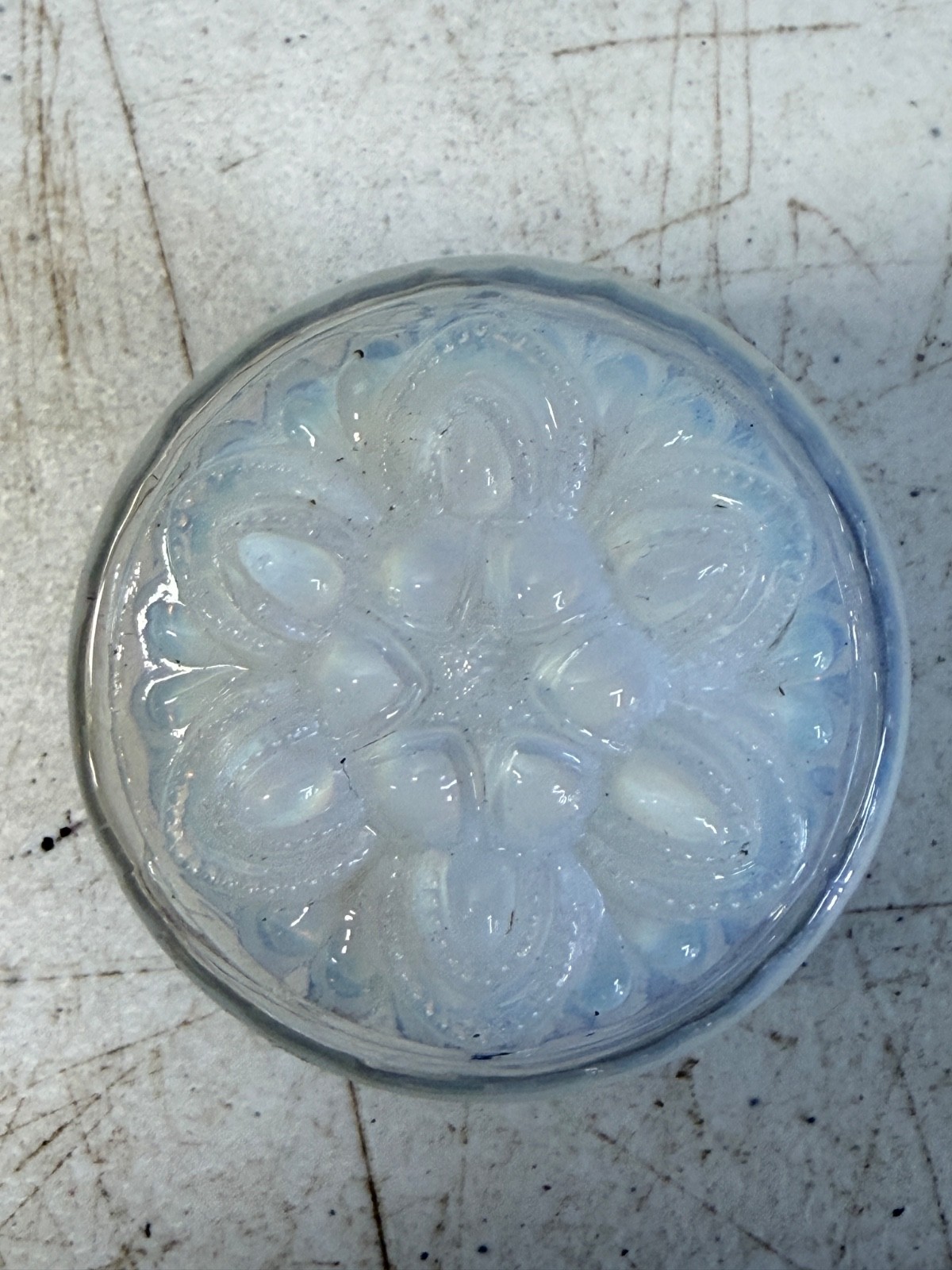 antique empire pressed glass opalescent knobs set 8 classical 1820 sheraton