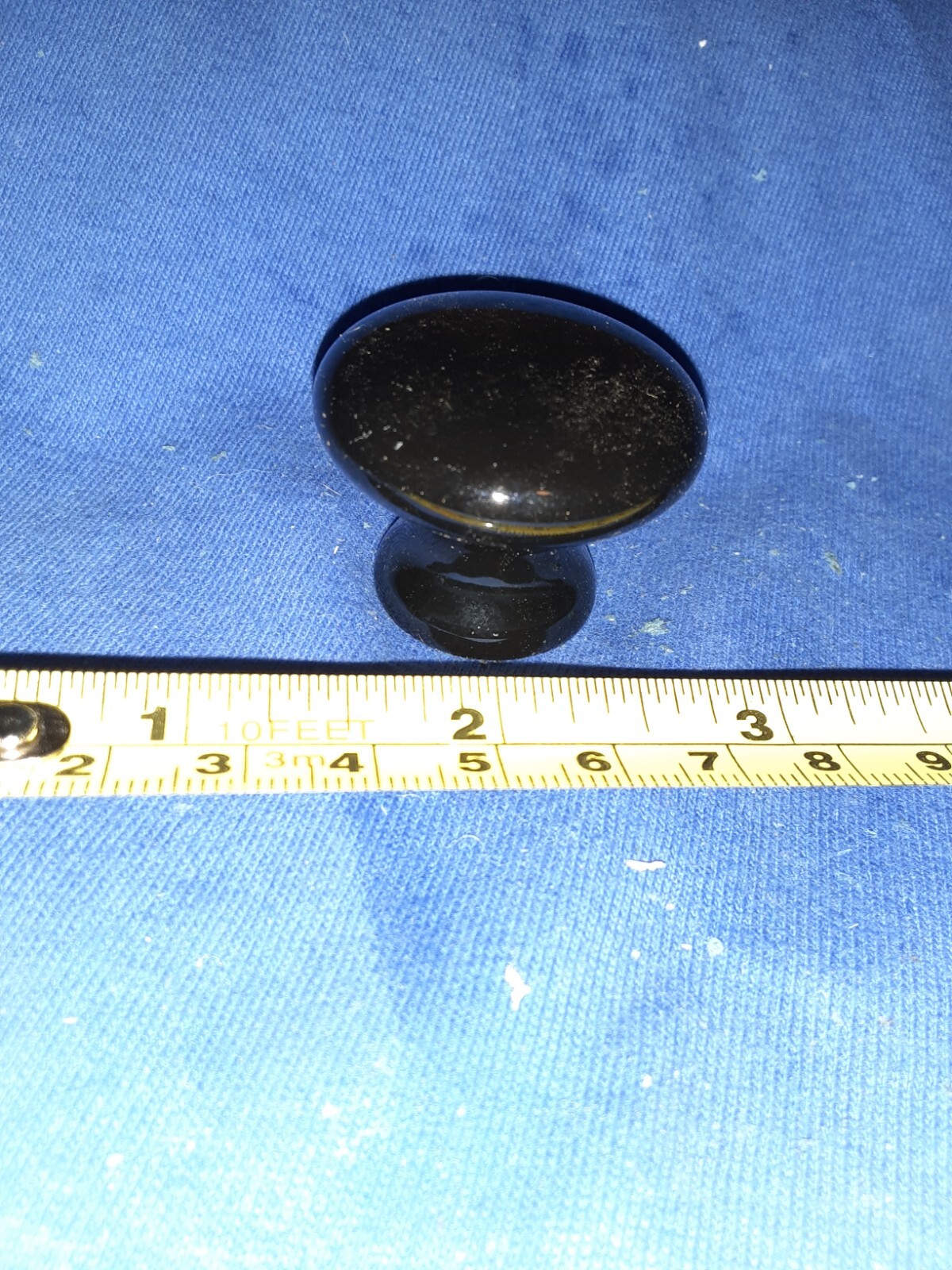VINTAGE CERAMIC & PORCELAIN DRAWER HANDLES BLACK RARE