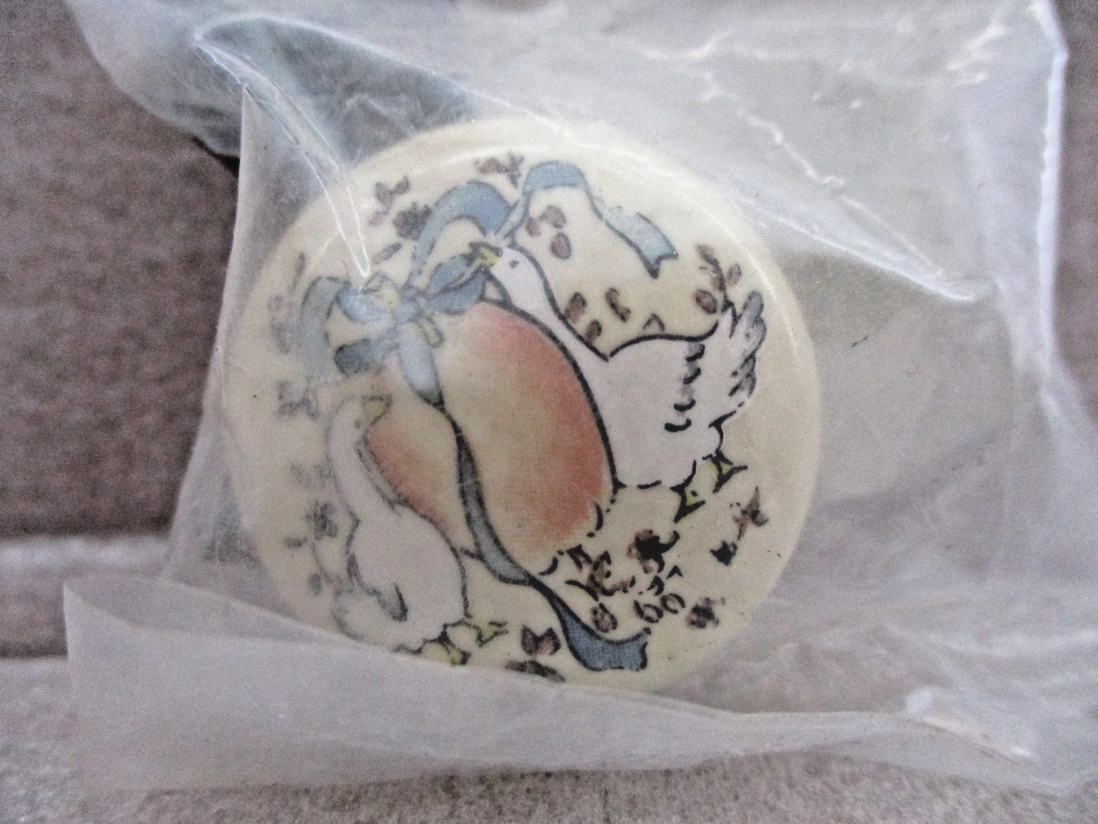 Belwith Marmalade Geese Round Knobs P552-ML~ NOS ~ Vintage Farmhouse (lot of 10)
