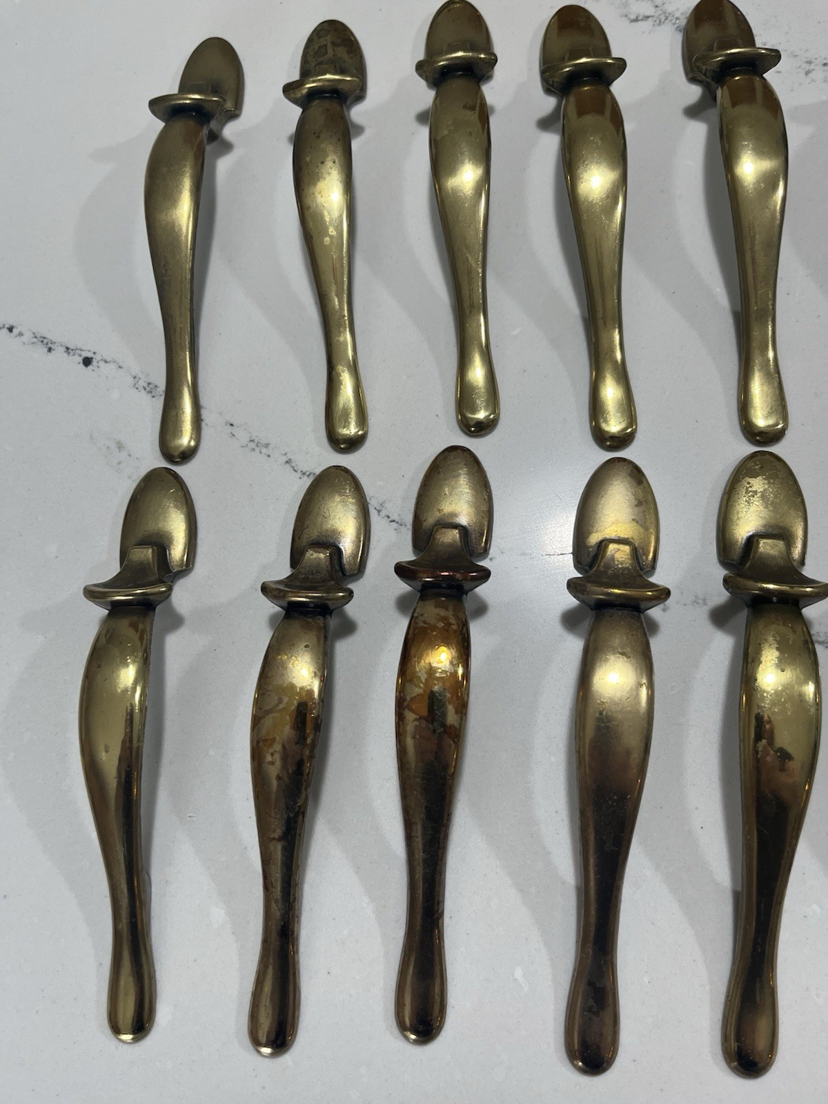 Lot 63 Vintage Amerock Brass Drawer Cabinet Pulls Handles Hardware 1980s
