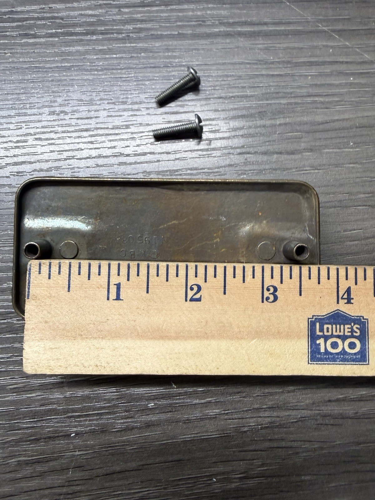Original KBC Drexel Woodbriar Drawer Pull Oak Rectangle Brass Vintage Dresser(89