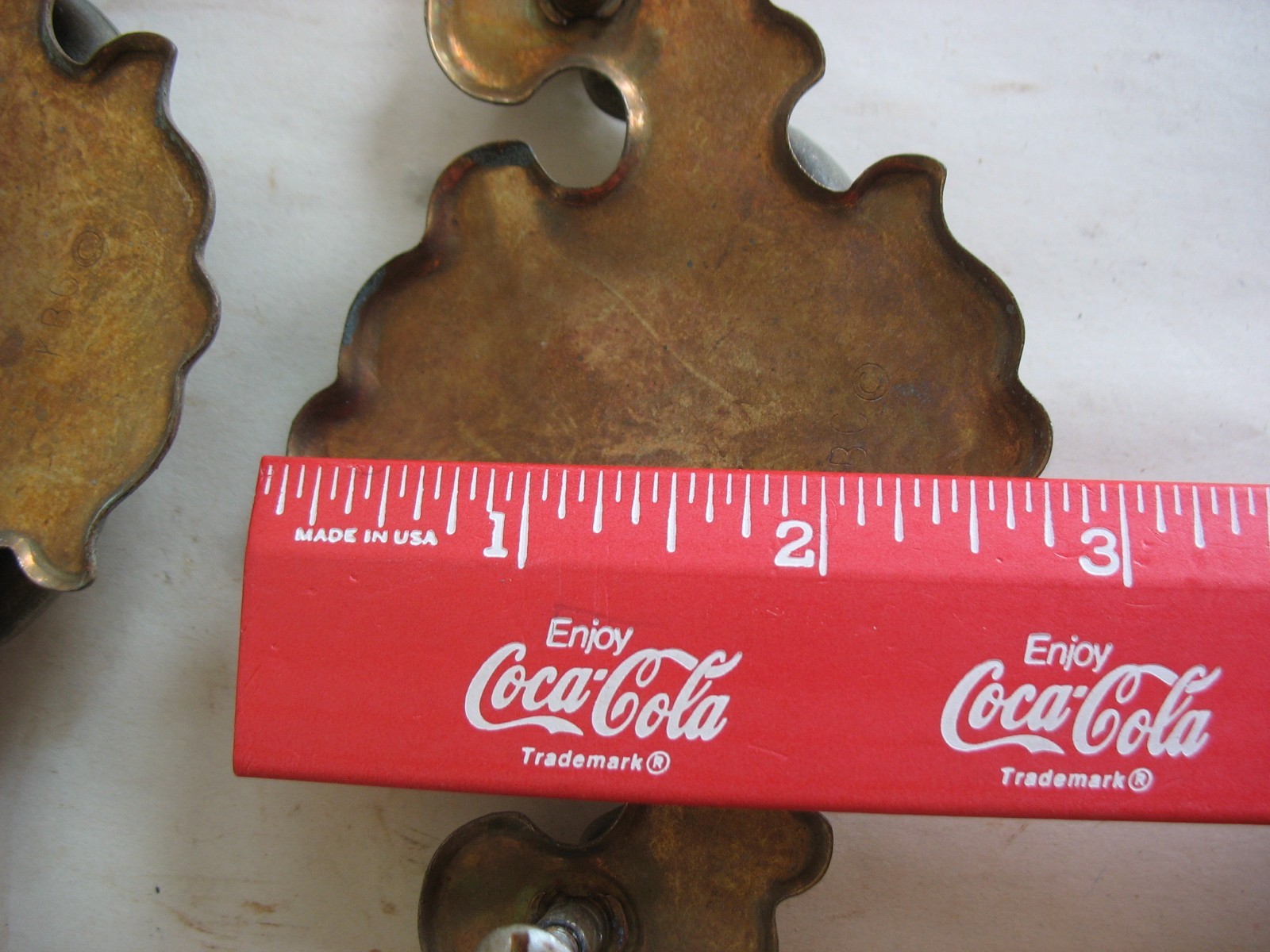 S/6 Batwing Chippendale brass plated drawer pulls 3 1/2″ centers Salvage