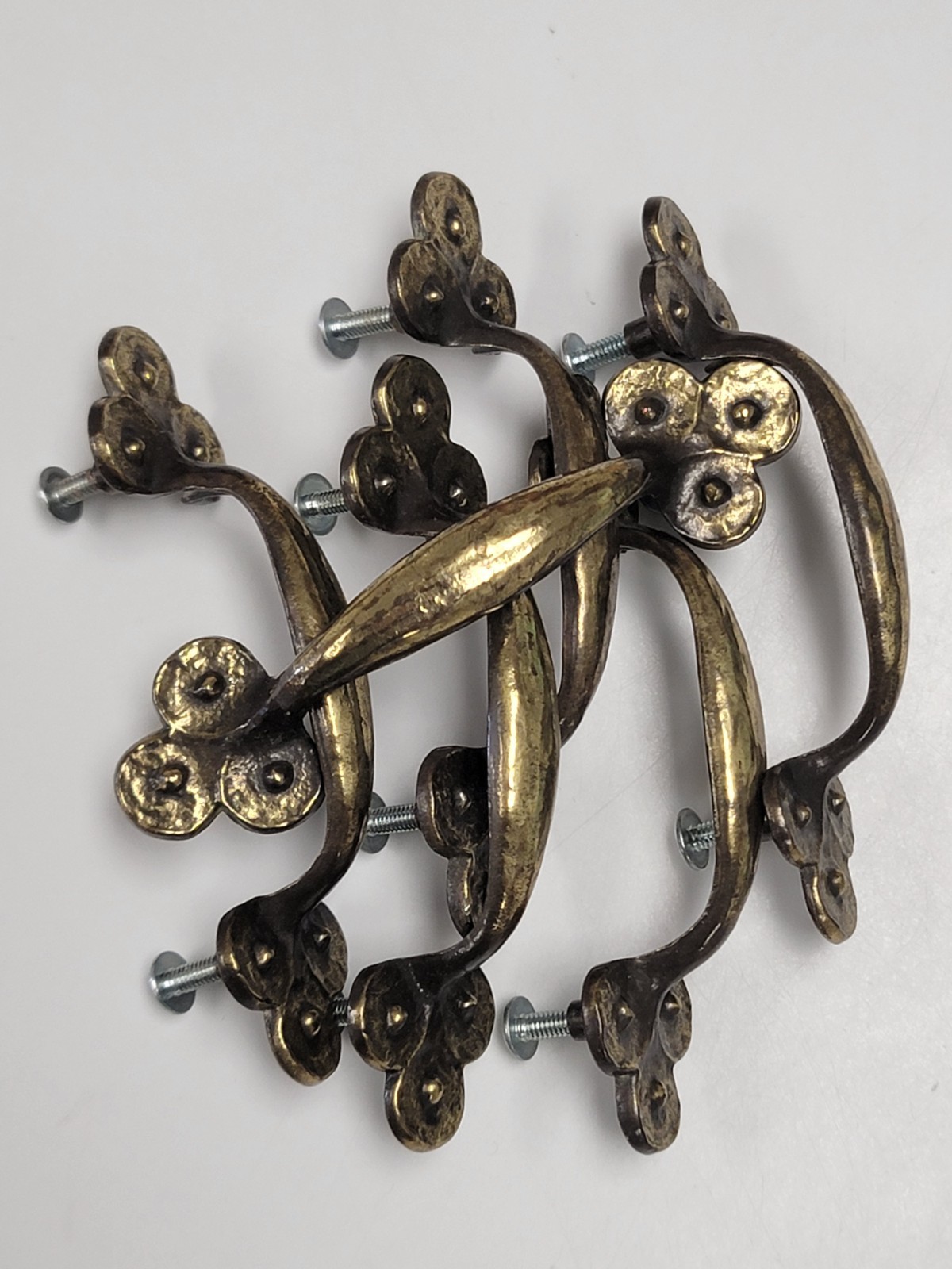 VTG Lot/6 Keeler Brass Co KBC N11353 Cabinet Drawer Pull/Handle BRUTALIST/MCM