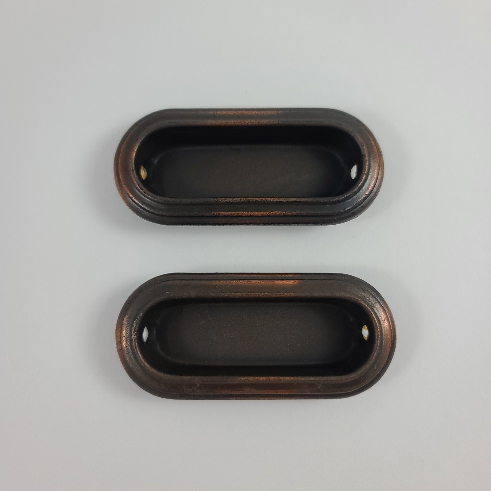 Vintage 1960s Amerock Recessed Drawer Pull Pair Finger Pull 1581