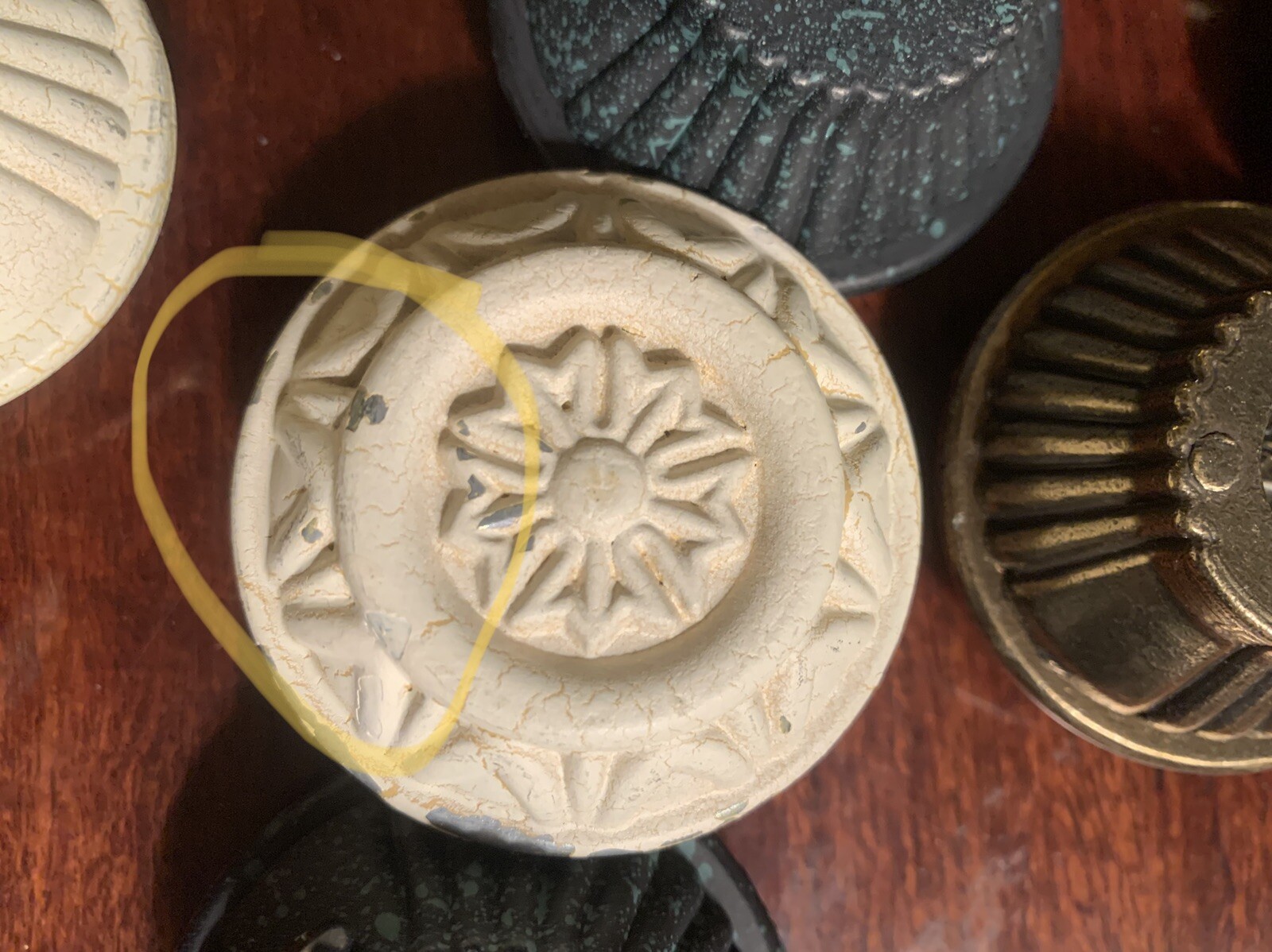 Lot 11 Antique style round ornate metal Cabinet drawer Knobs pulls 1.75″