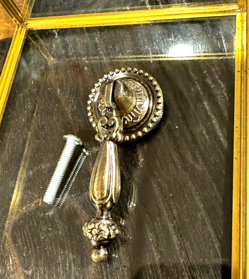2 Metal Brass Teardrop Pull Tear Drop Drawer Bronze Furniture Knob handle door