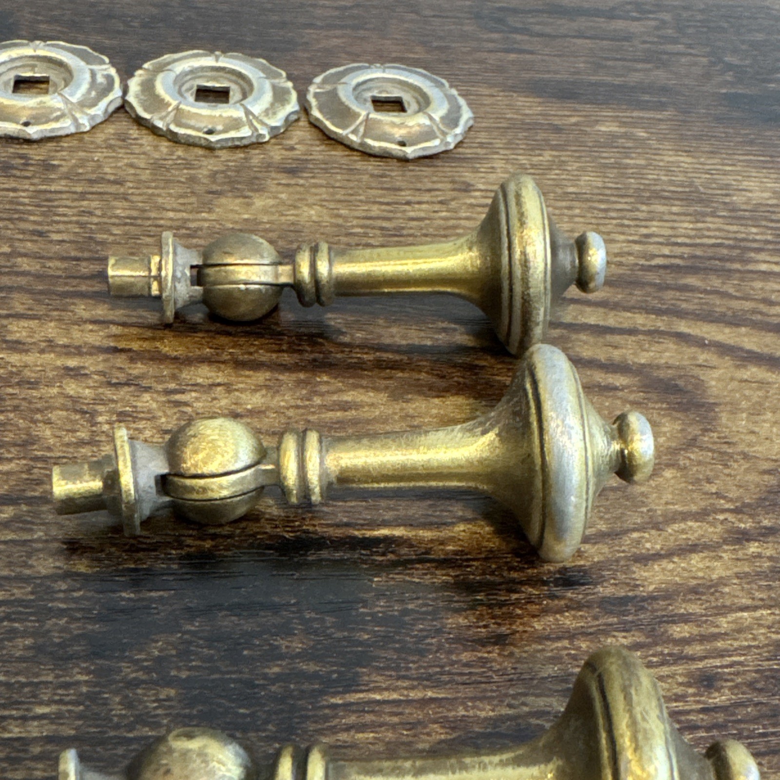 Drexel Esperanto Drawer Pulls (8) Teardrop Dresser Nightstand Backplate Vintage