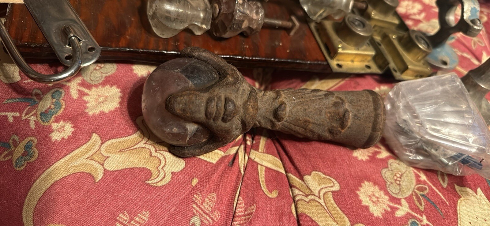 Vintage Cabinet Antique Drawer Pulls, Claw Foot & Stoppers Lot