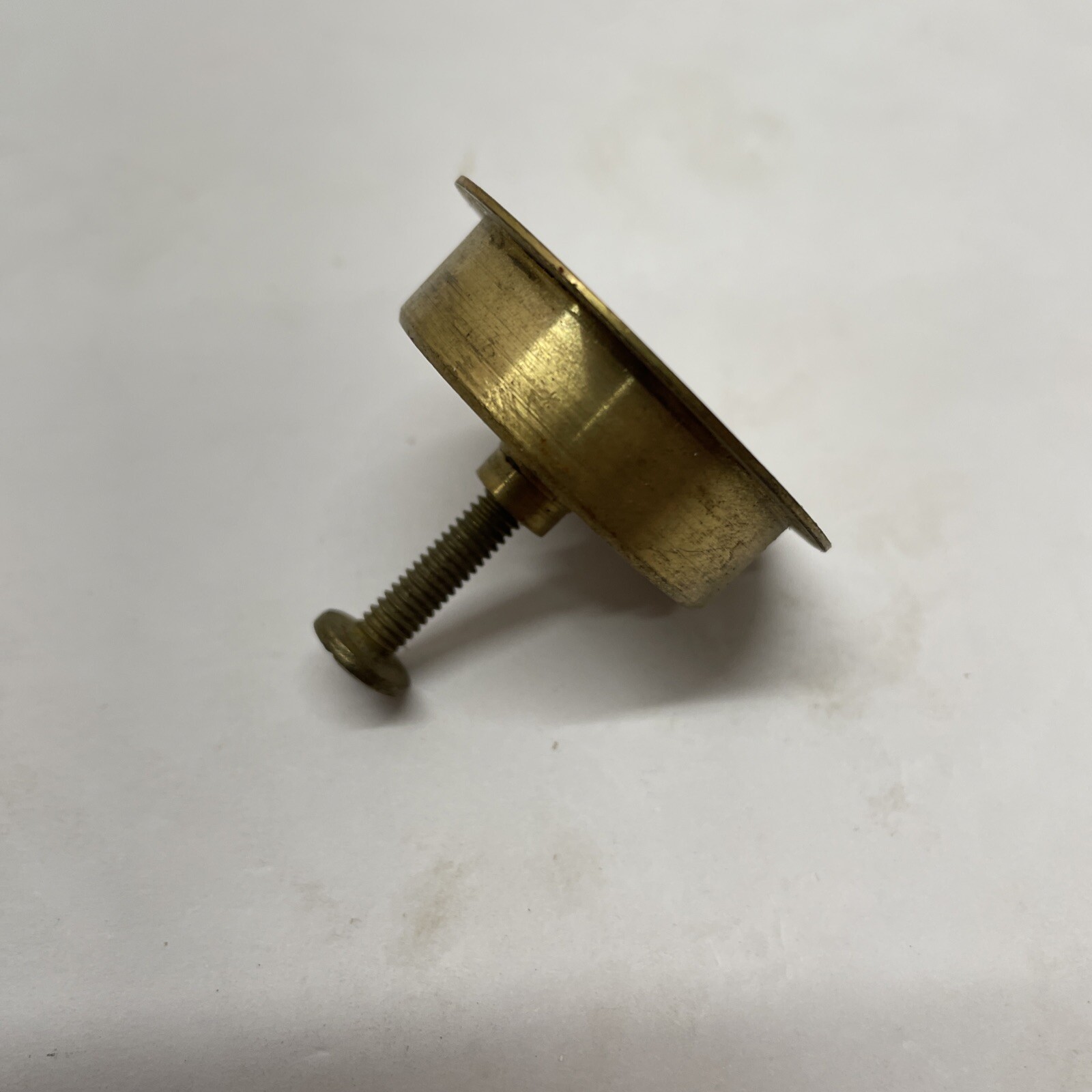 1 Vintage Solid Brass inlay Drawer Cabinet Door Knobs Pull with screws 1 1/2″