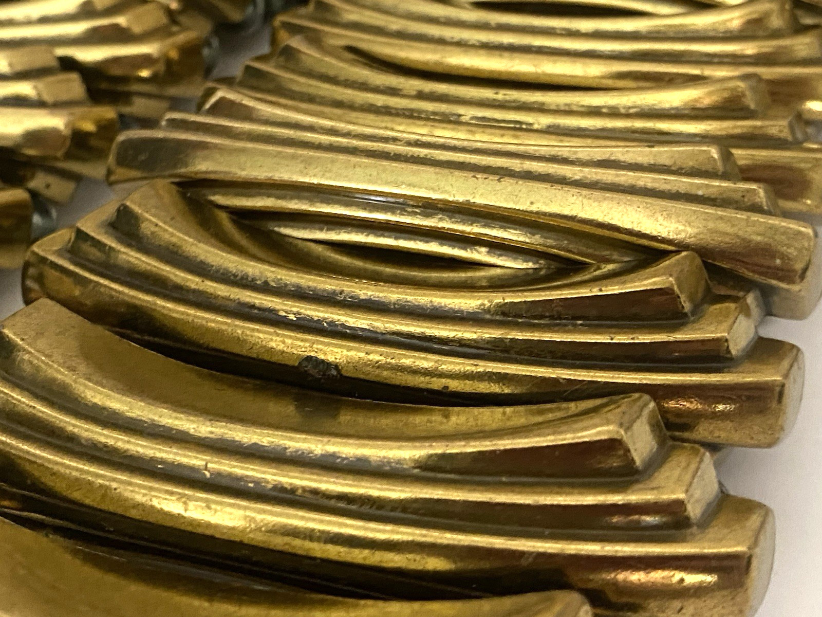 VTG LOT 20 Gold ART DECO Hollywood Regency MCM Waterfall Door Pulls Handles