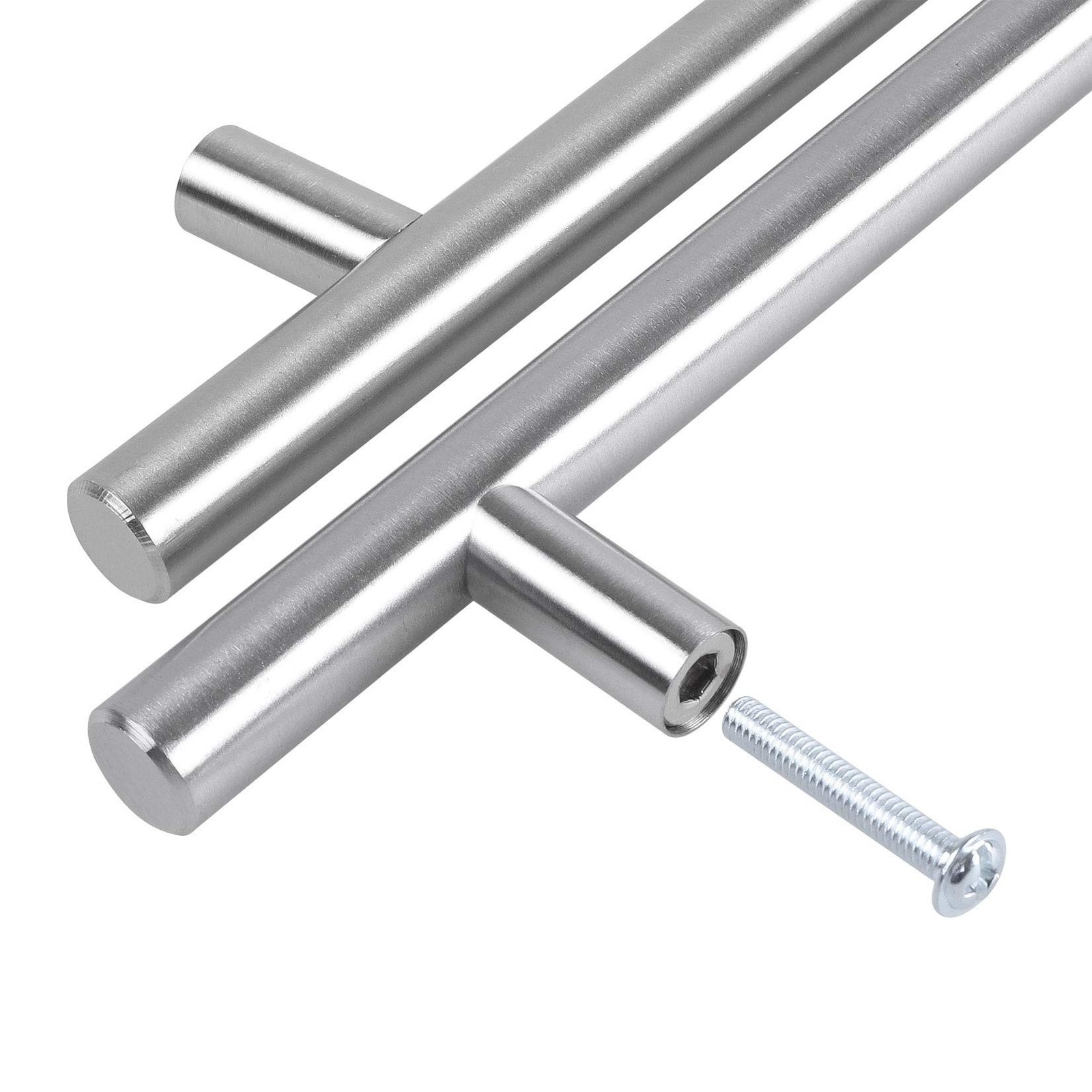 8 Pack 6″ Cabinet pulls Brushed Nickel T bar Cupboard Handle Stainless Steel …