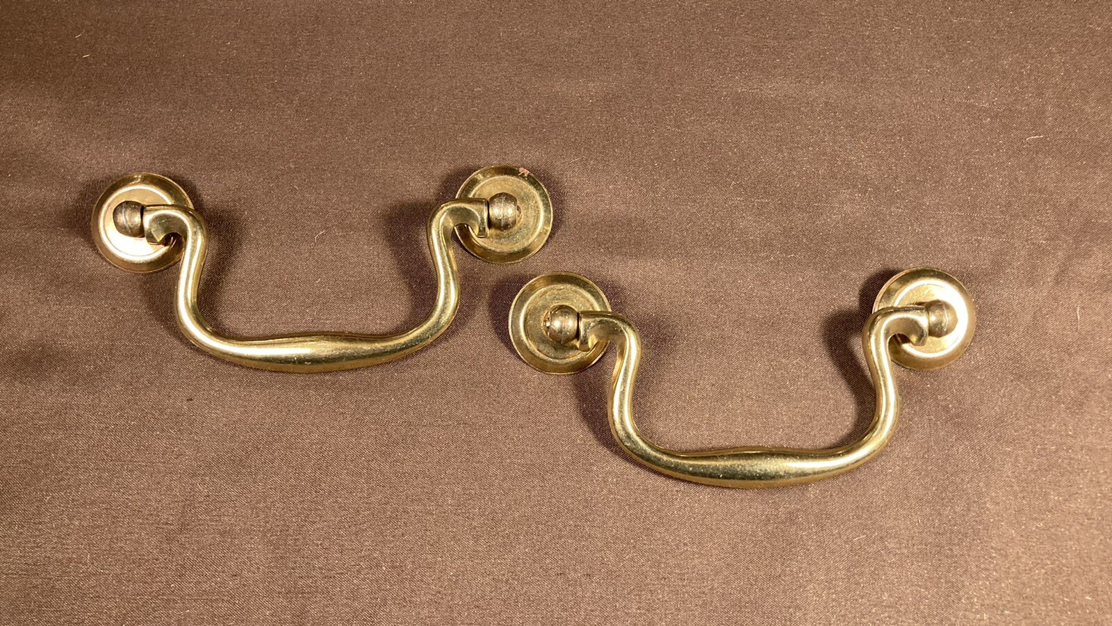 2 Keeler Brass Co. Bail Pull for Vtg Antique Dresser Furniture 3 3/4″ Centers