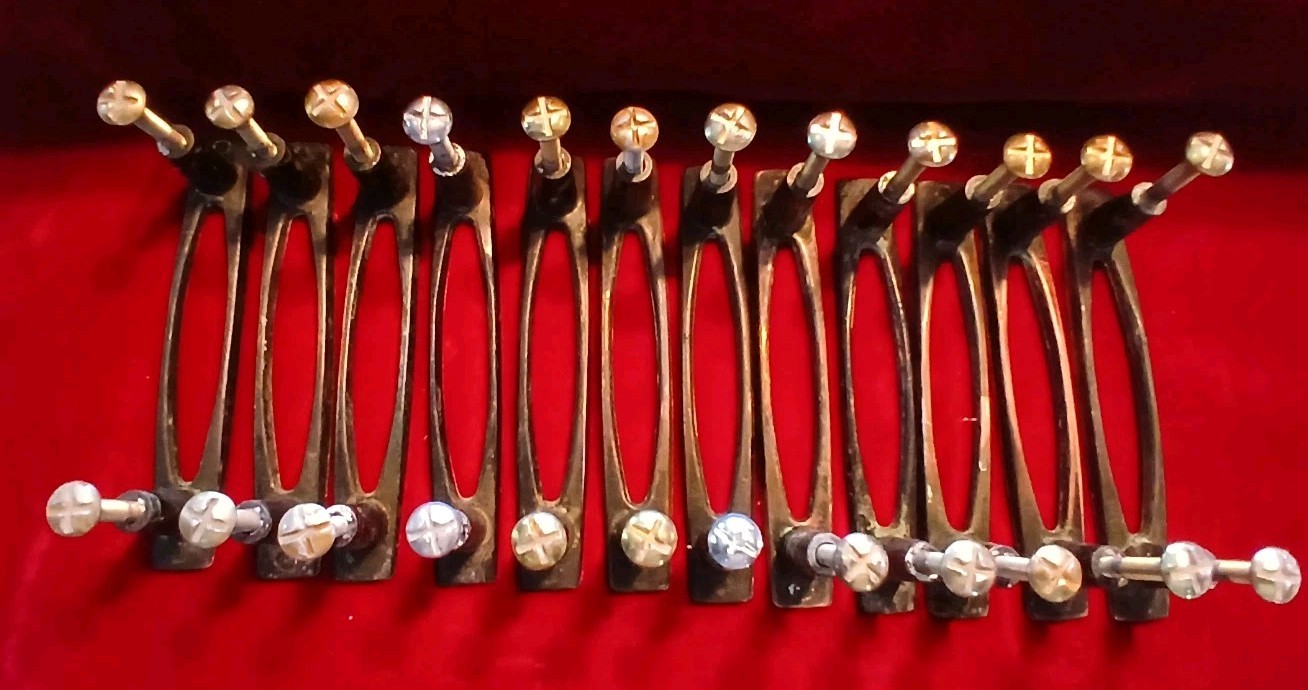 LOT 1 – Twelve MCM AJAX Nordic Modern Copper Drawer Door Pull Handle 3” Center