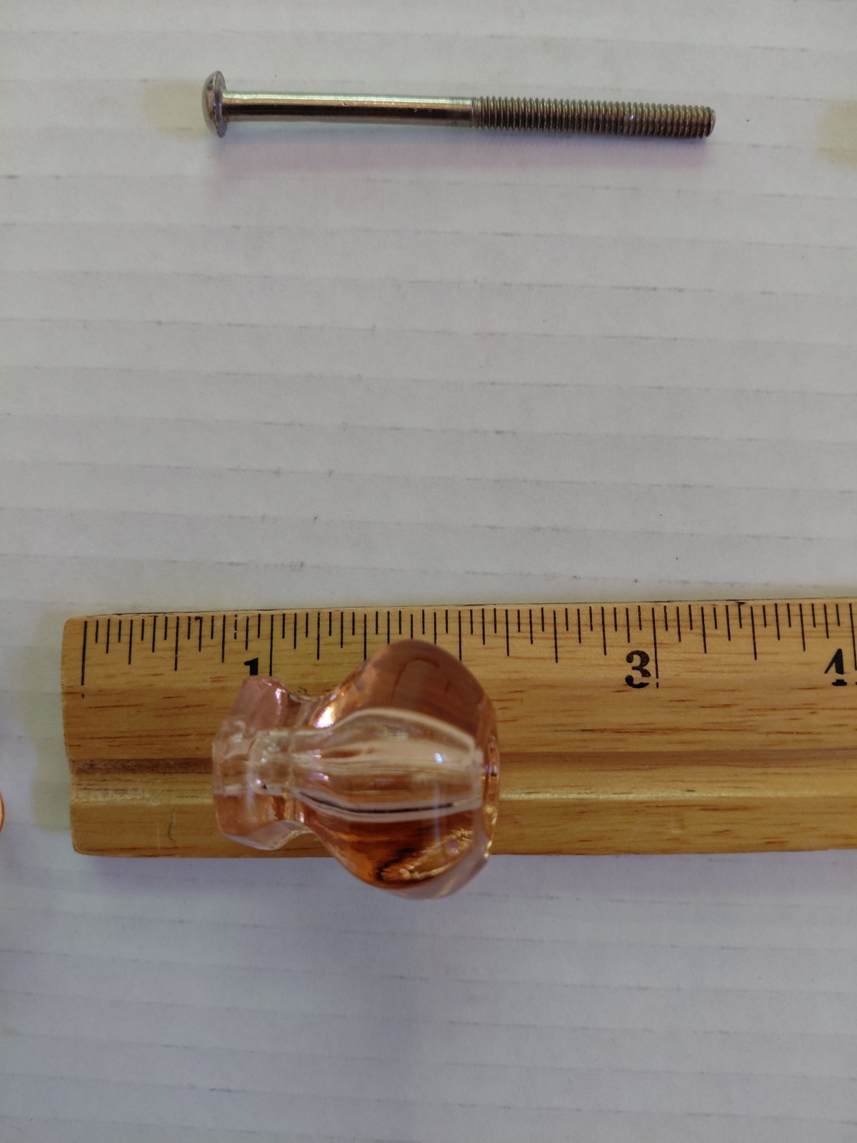 ANTIQUE AMBER/ORANGE GLASS 6 SIDED DRAWER/CABINET KNOBS 1920’S LOT OF 4