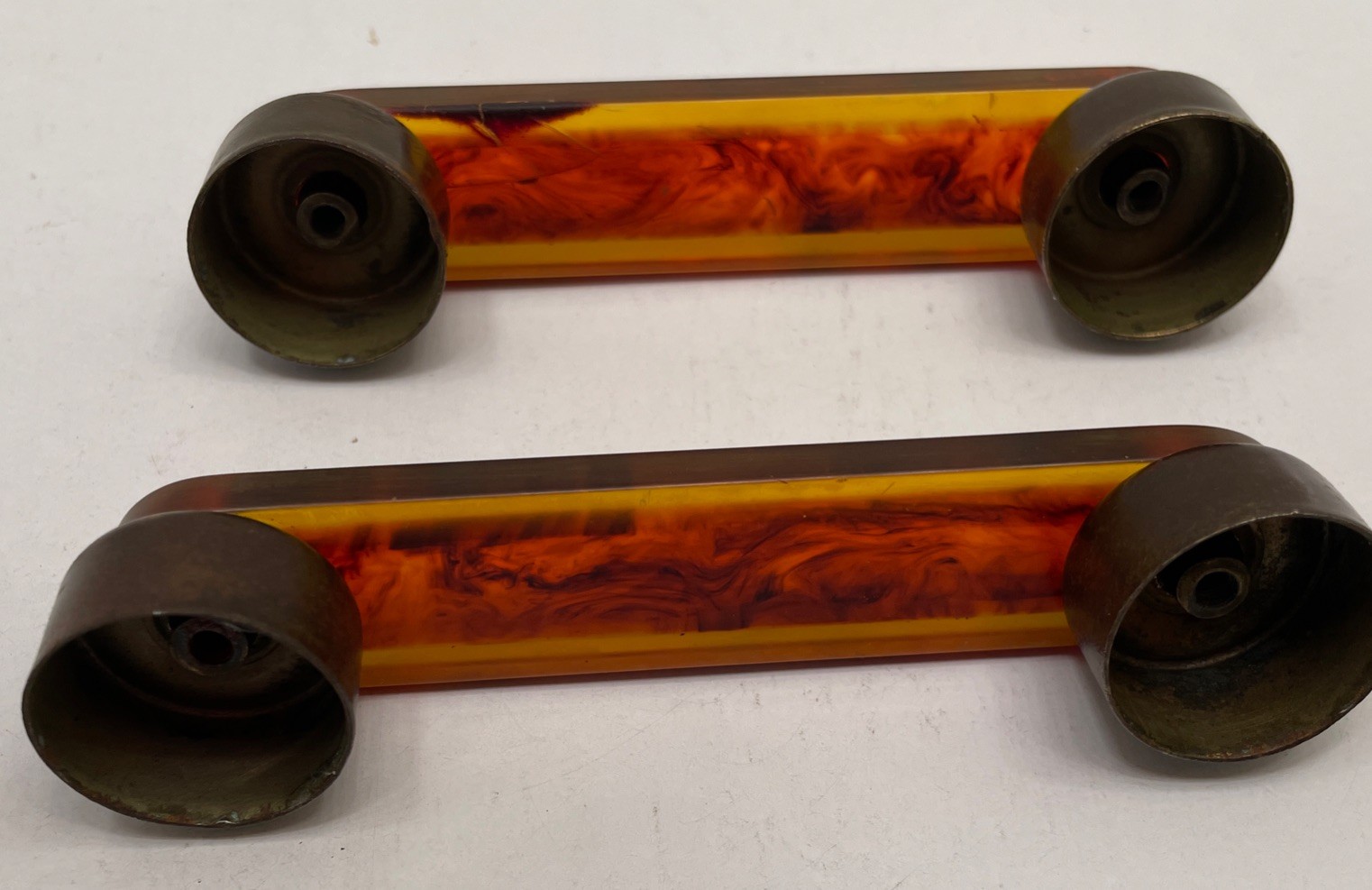 Vintage Art Deco Bakelite Drawer Pulls, Bar Pulls