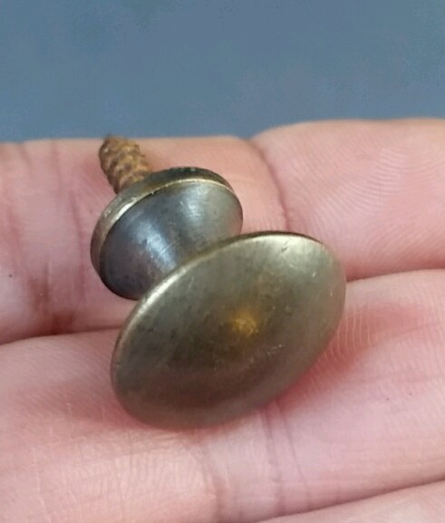 2 vtg. Antique style Solid Brass Stacking Barrister Bookcase 3/4″ Knob pull #K1