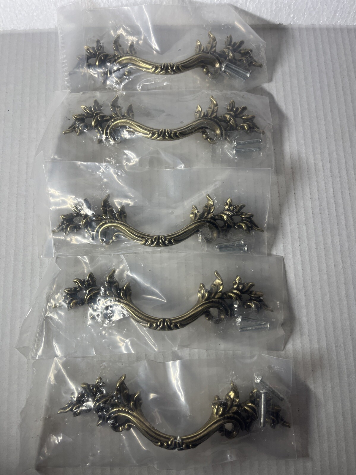 Set Of 5 – Antique Metal French Provincial 6” Drawer Handles