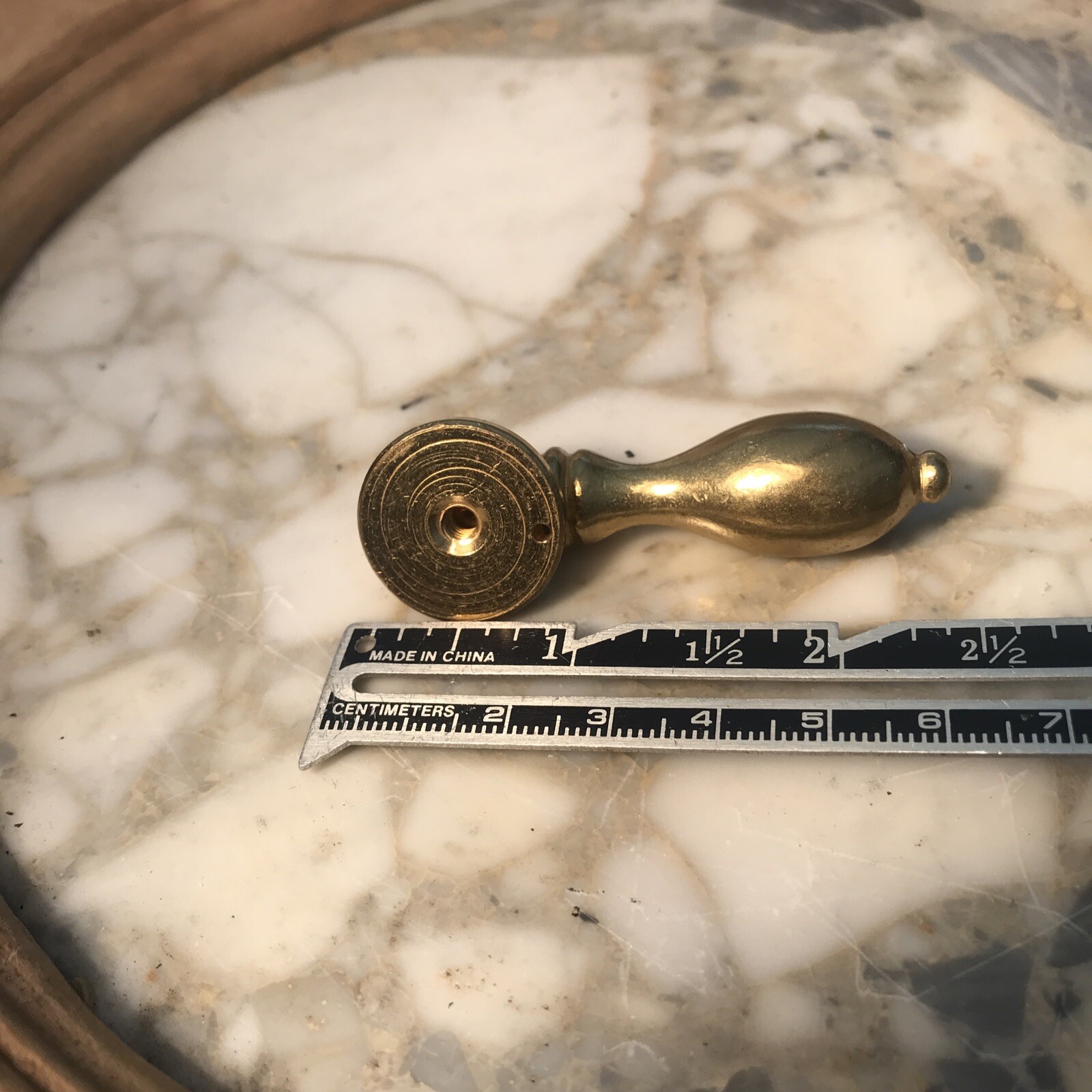Vintage French drop Pull Polished brass Door Drawer Gold Knob Teardrop Cabinet