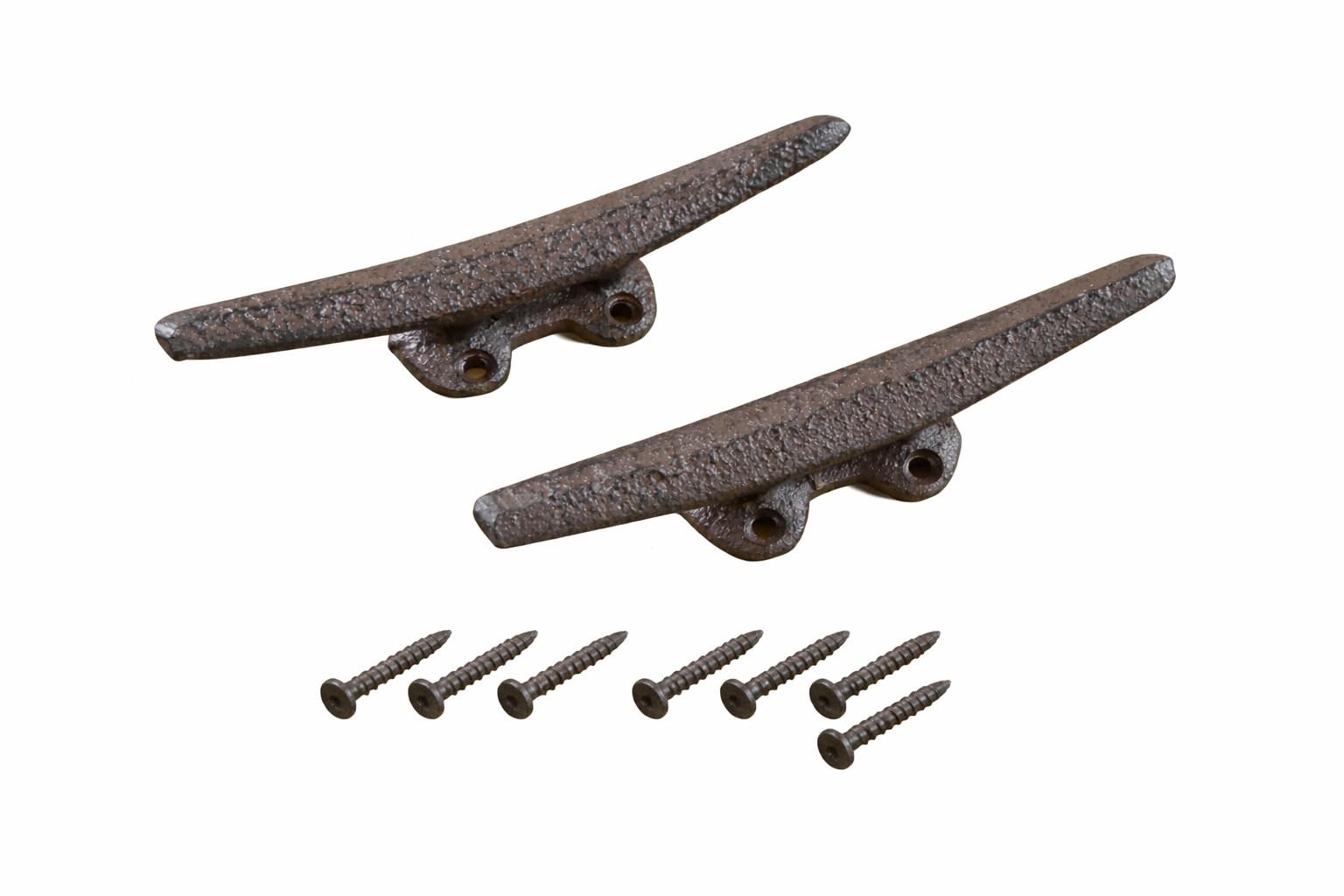 Midwest Craft House Cast Iron 2 Cleat Nautical Wall 5 1/2″, Rustic Brown