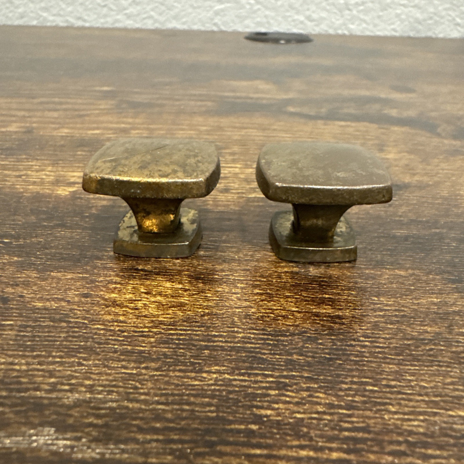 Drexel Newport Drawer Knobs 2 Brass Handles Vintage Hardware Dresser Pulls