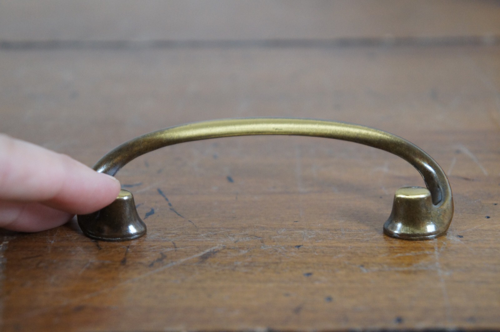 National Lock Co Medalist C678-4A Antique Brass Colonial Classic Drawer Pull MCM