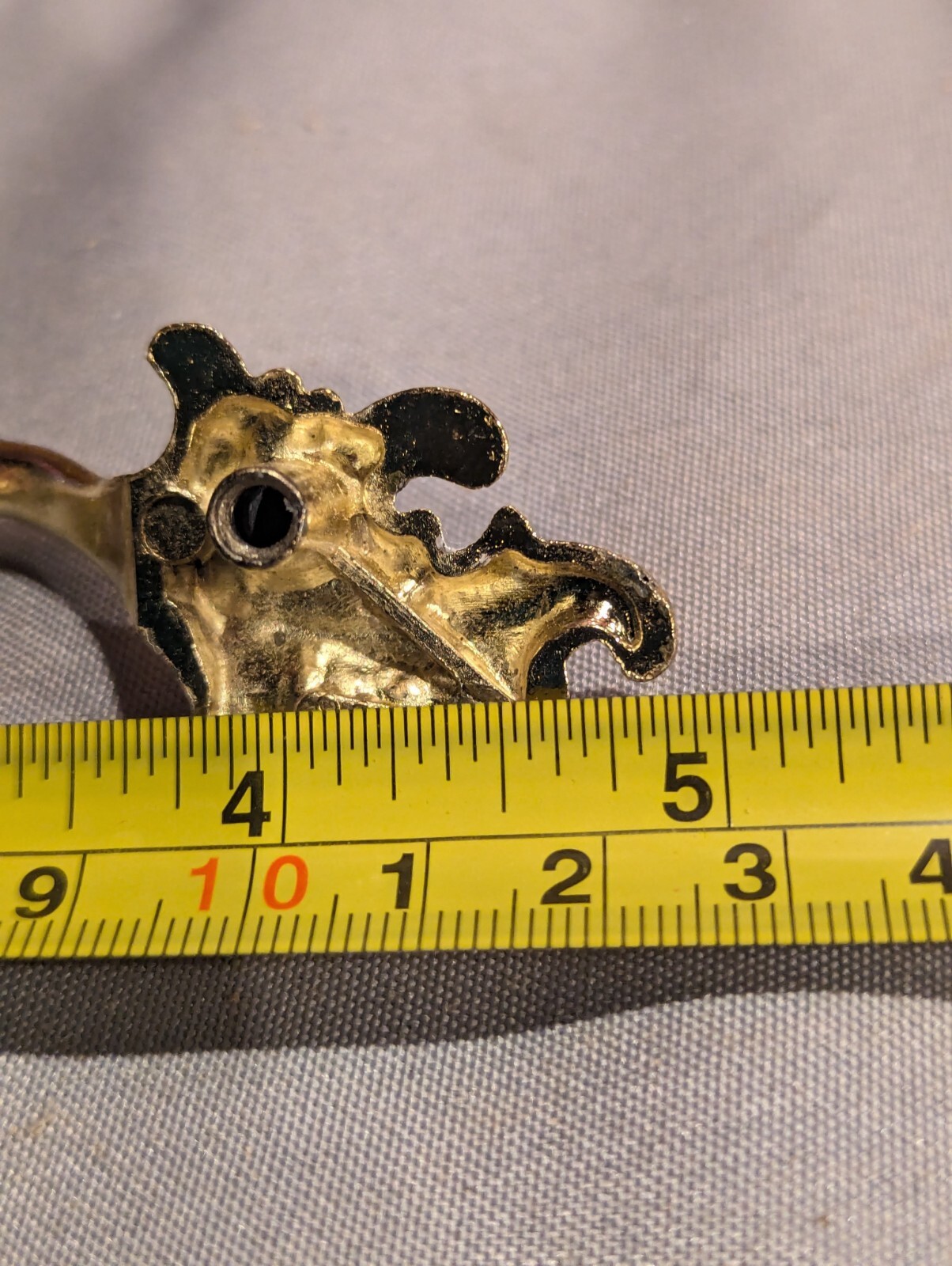 6 Vintage MCM Ajax Drawer Pulls Handles Scroll White Gold Ornate Hardware 990