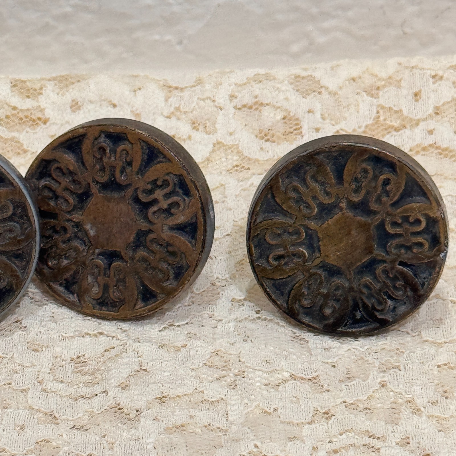 15pc Vintage JB JayBee Brass Cabinet Knobs Drawer Pulls Patina Hardware Lot
