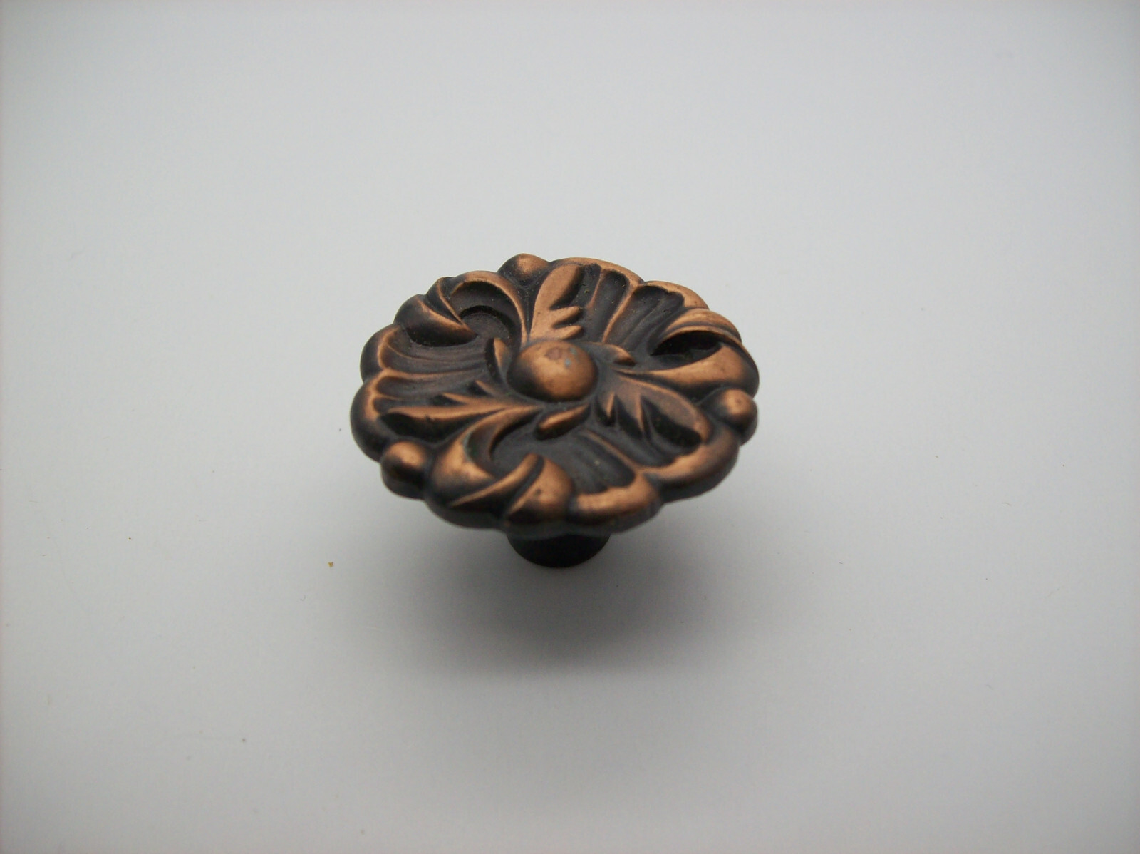 Vintage French Copper Flower Cabinet Knob Drawer Pull, 1960, RDCA, Patd 1885 09
