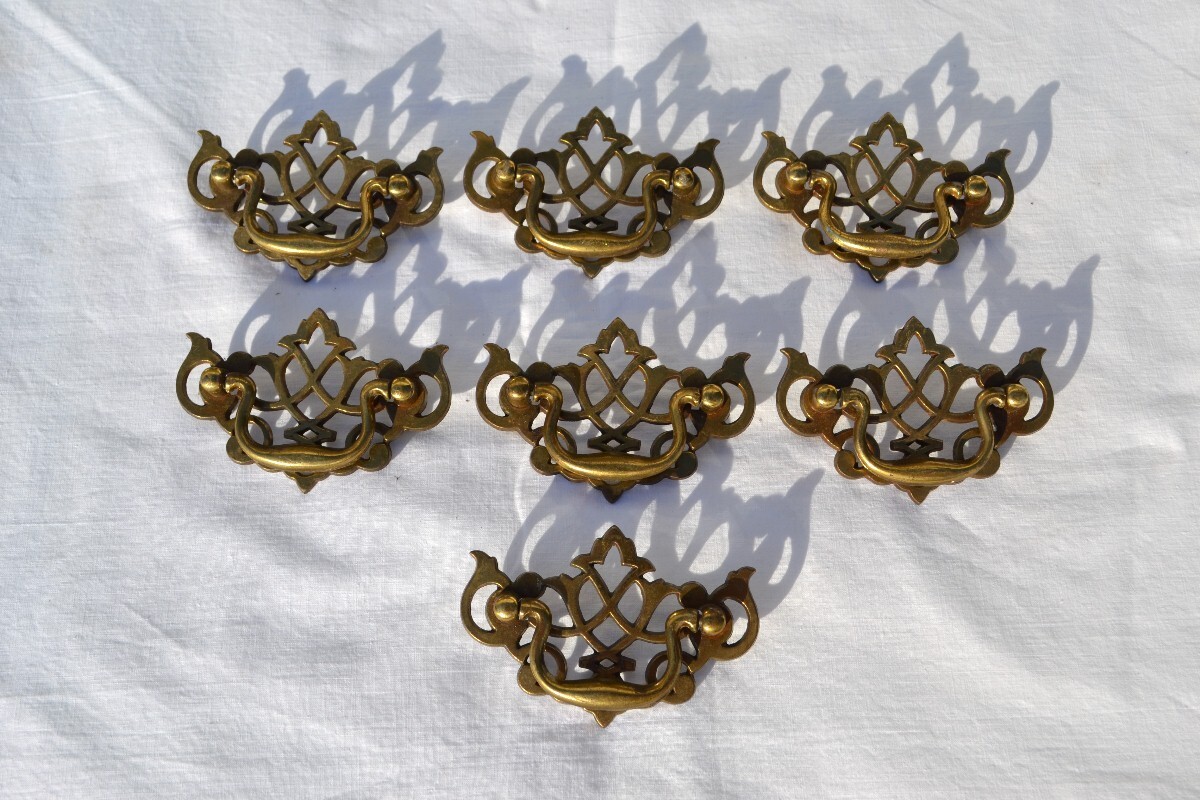 Keeler Brass Co Drawer Handles w/ Bail Pulls Pierced Chippendale KBC Furniture 7