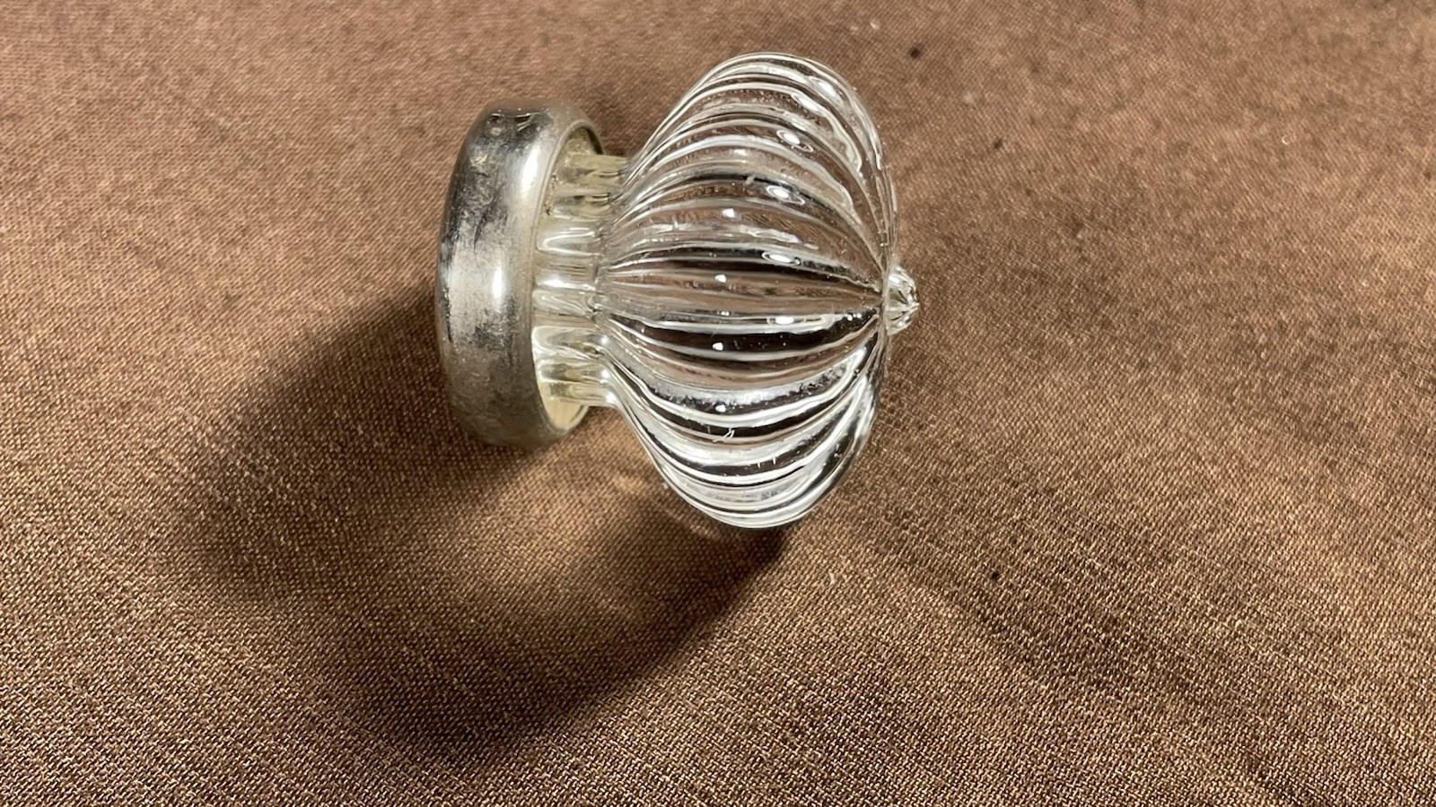 Vintage Original Furniture Cabinet / Drawer Glass Knob Pull Hardware