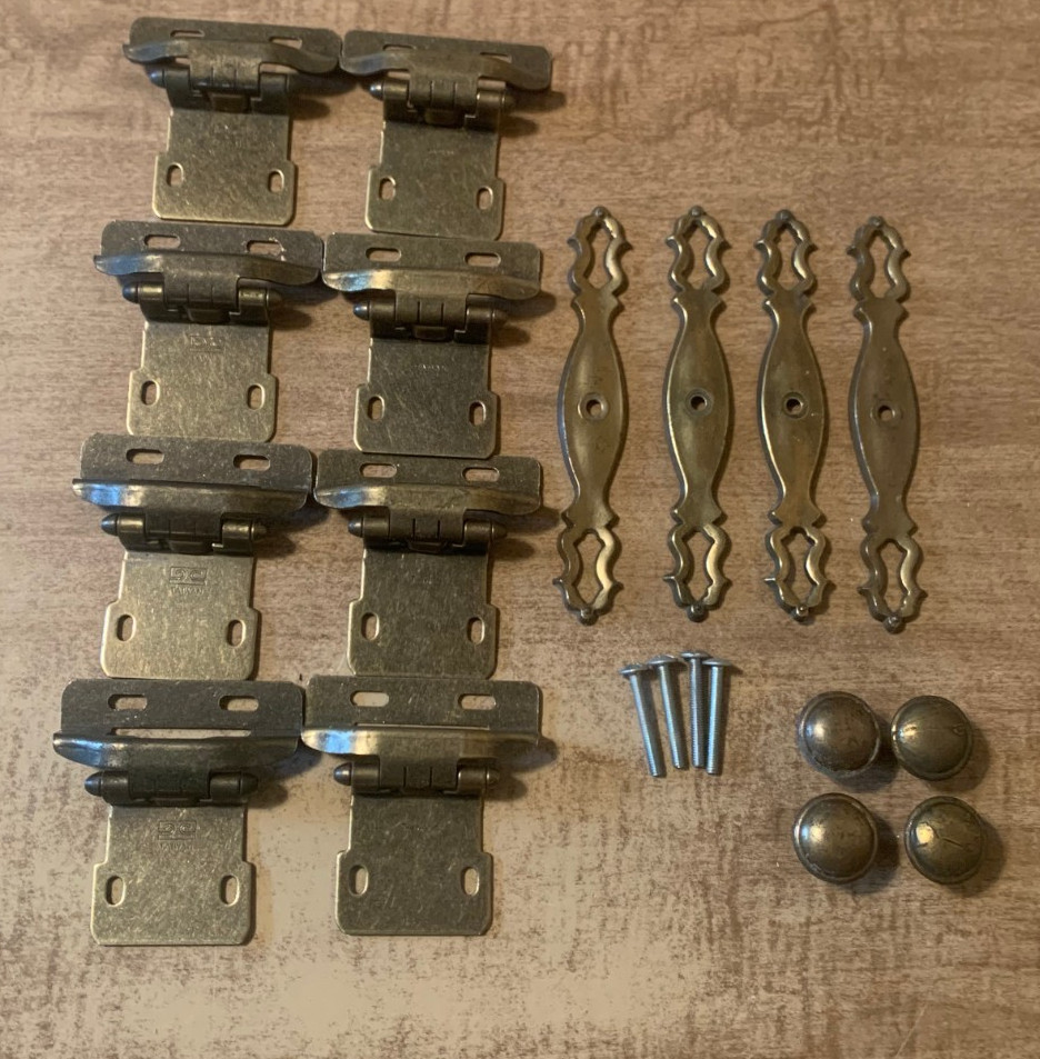 Lot Of Vintage Hardware Drawer Knobs Hinges