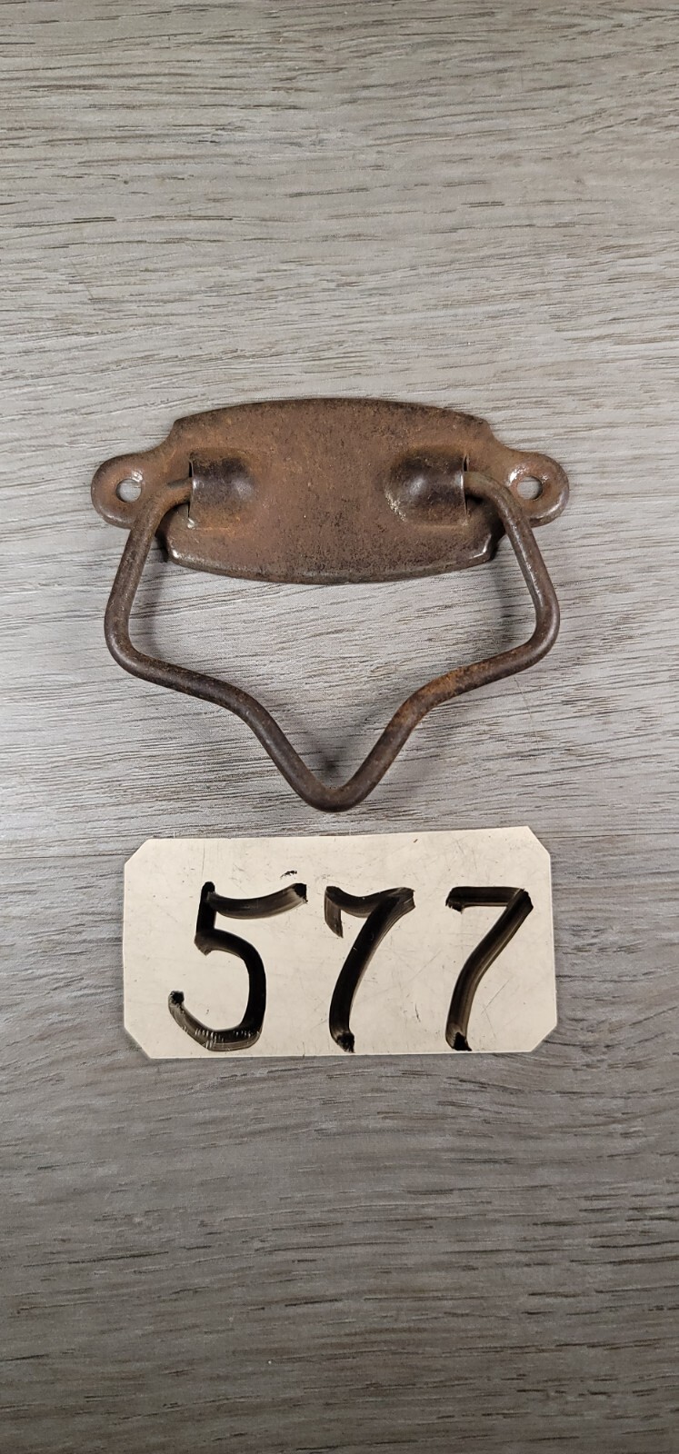 Drawer Pull Drop Bail Metal Back Plate Vintage 1 1/8″ x 2 7/8″
