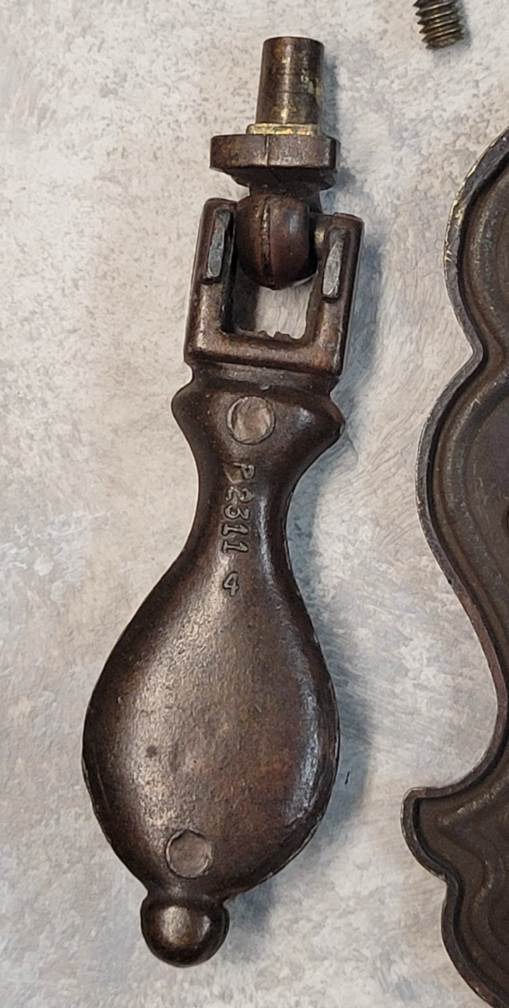 2 Vintage Hanging Teardrop Drop Drawer Pull BPC Belwith 356 Brass/Bronze Tone