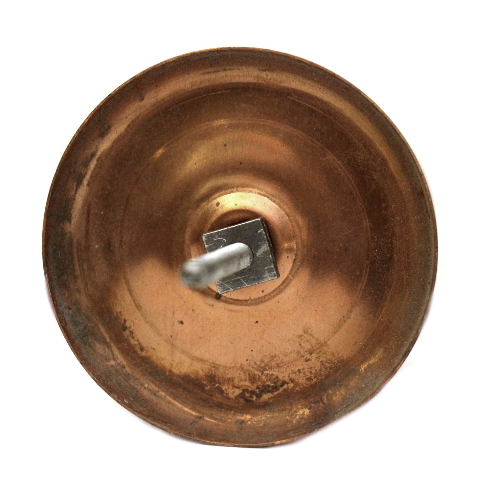 European Brown Glass & Brass 2 in. Drawer Cabinet Knob