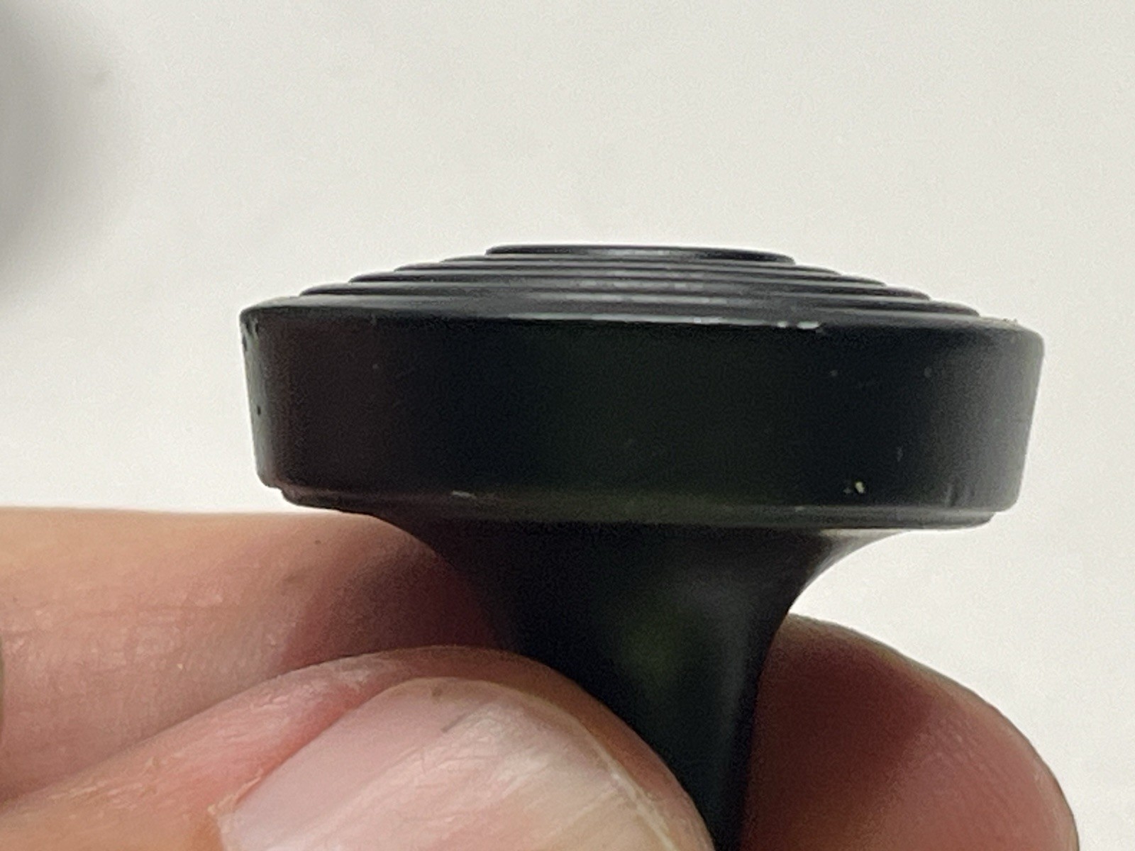 Vintage Lot (40) NOS 2006 Matte Black Heavy Ribbed Design Drawer/Cabinet Knobs