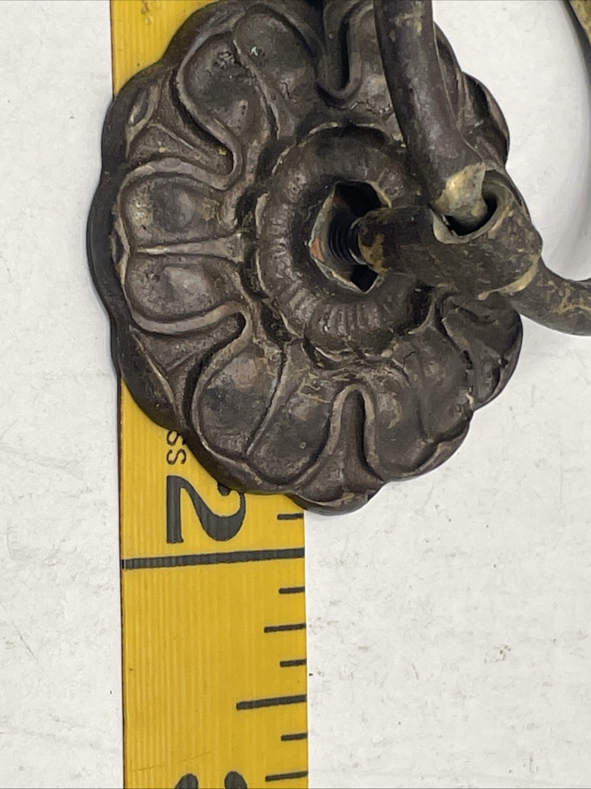 Vintage Bronze Drop Ring Knobs Pulls Handles for Cabinet Drawer Set Of 2