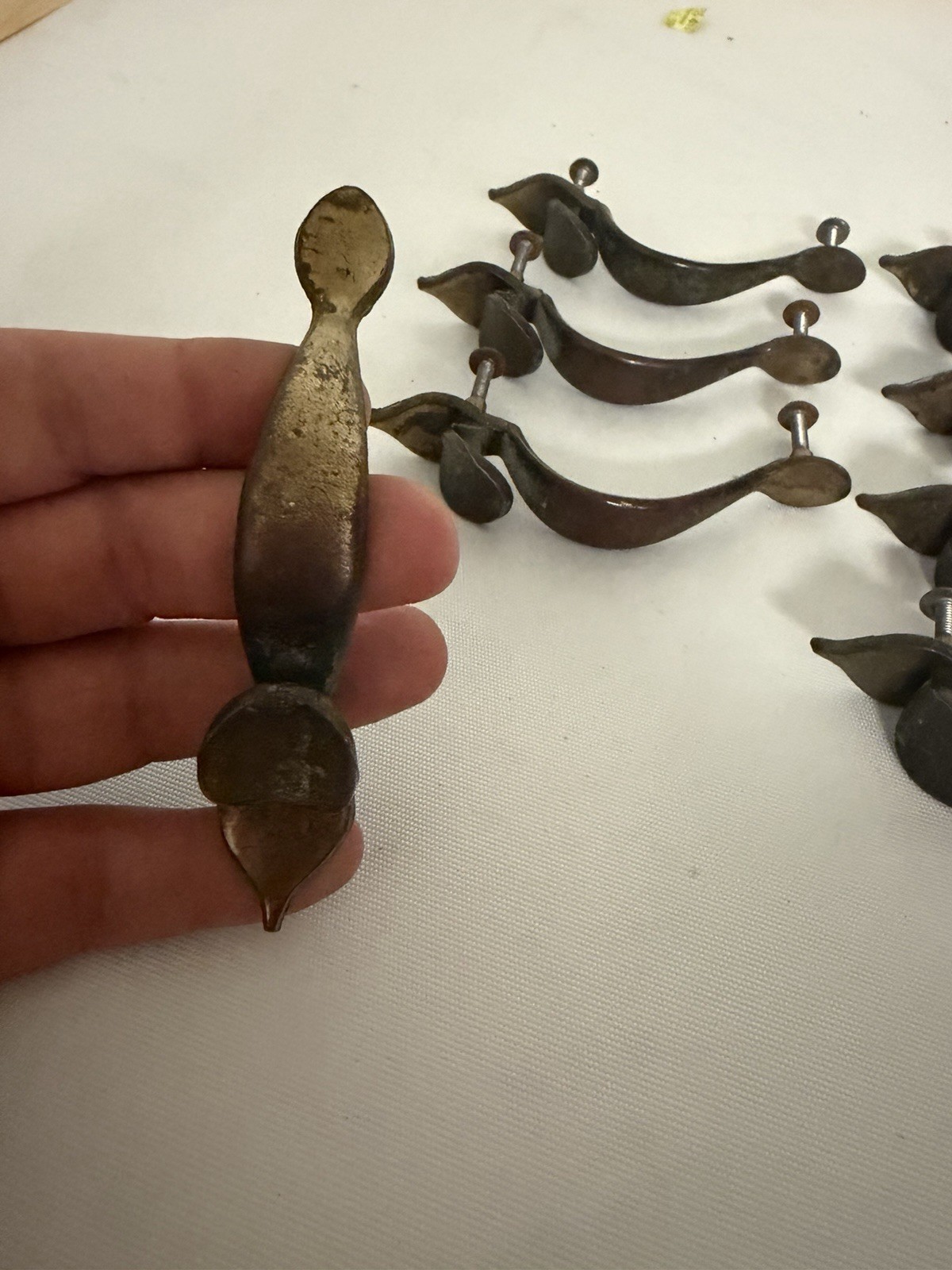 Vintage Keeler Brass No. 7679 ORB Cabinet Drawer Pulls – Lot of 8