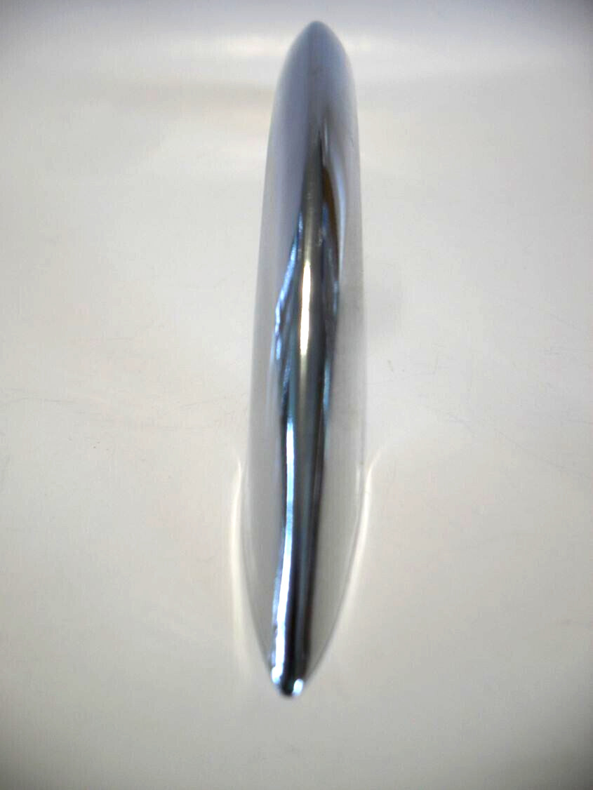 Vintage Nos Long Sleek Heavy Chrome Drawer Pull Cabinet Handle Peaked Face