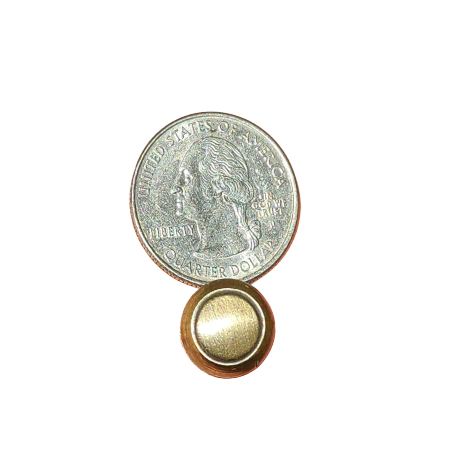1x Solid Brass SMALL Stacking Barrister Bookcase 7/16″dia Knob drawer Pull #KK