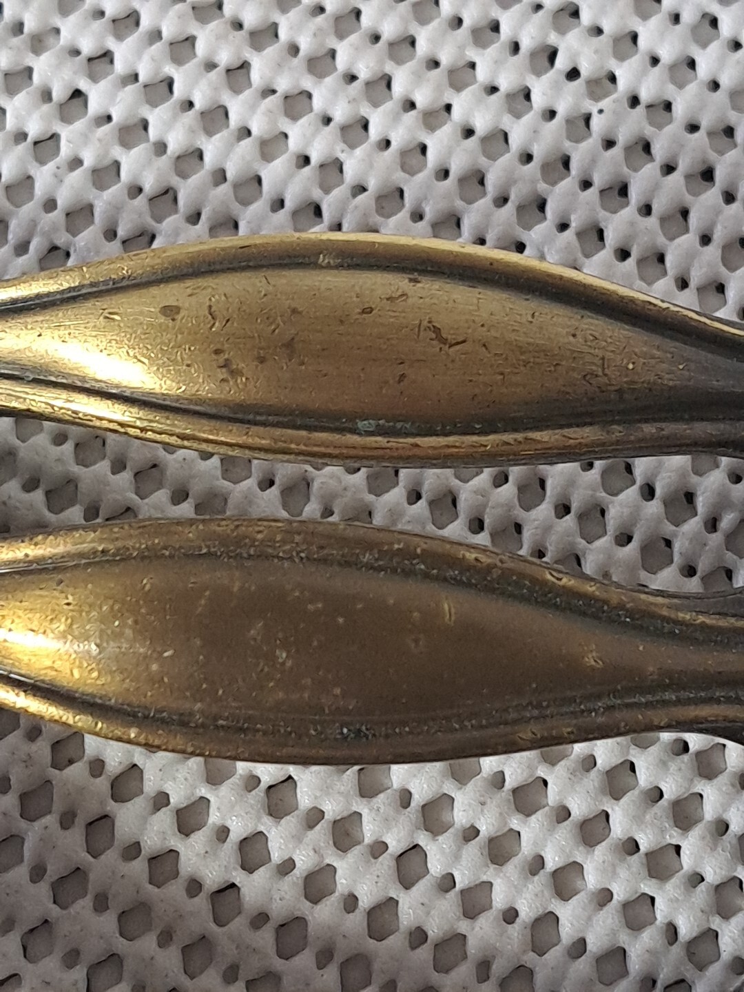 3-Vtg Brass Amerock Cabinet Drawer Pulls 644-1, 5″ 3″ C Salvaged, & Mixed Screws