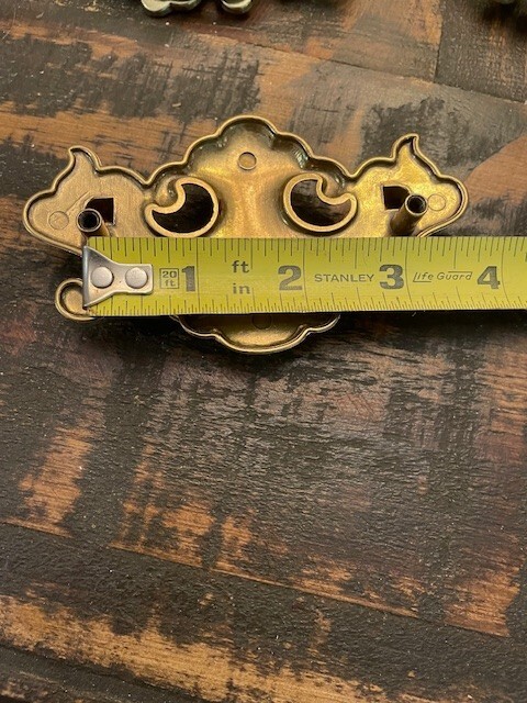 Set of 25 NEW Brass Chippendale Batwing Drawer Hardware Pull 3″ center