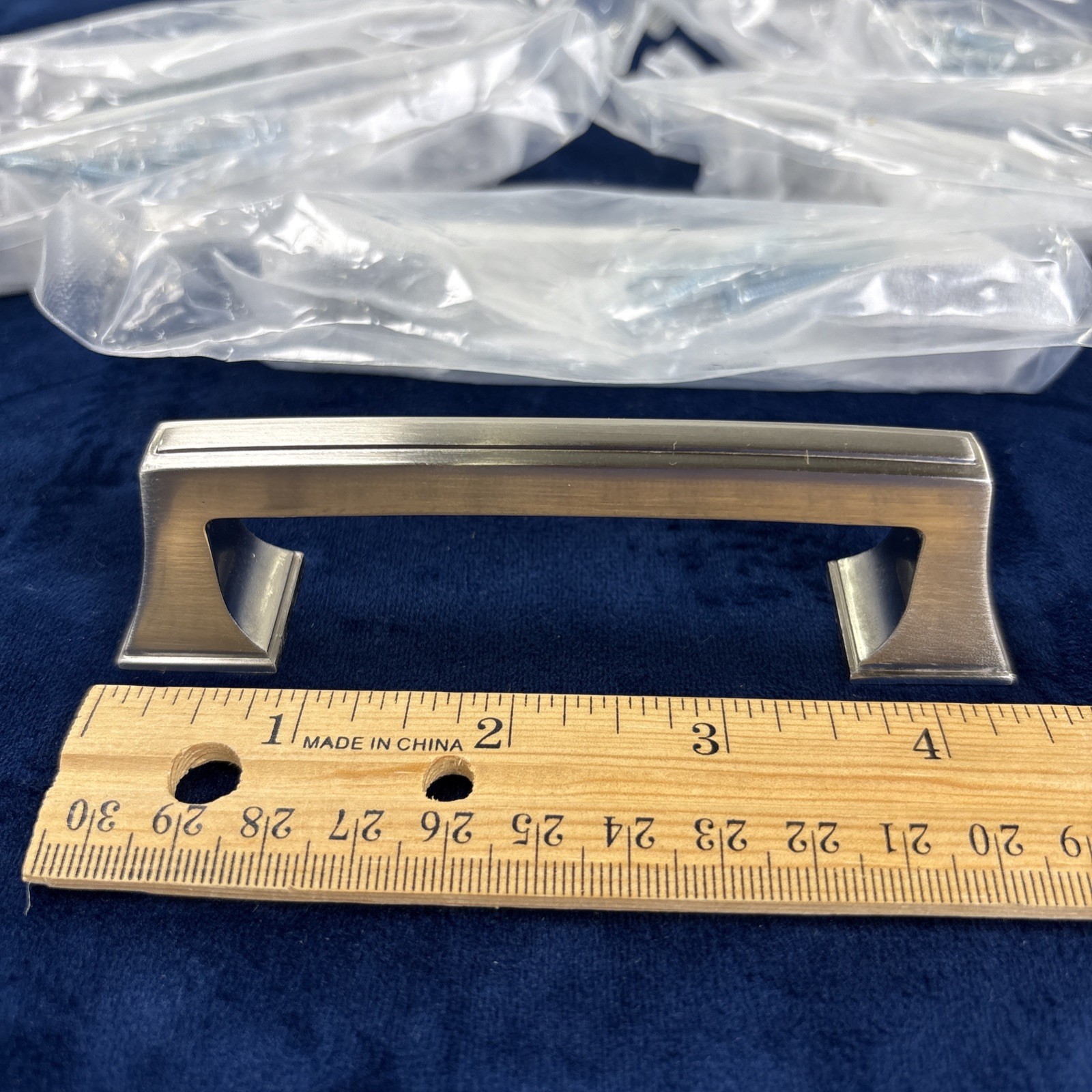Set of 6 Am Erdeco Brushed Nickel Dresser Pull 4.5 Inch Overall Length Handle