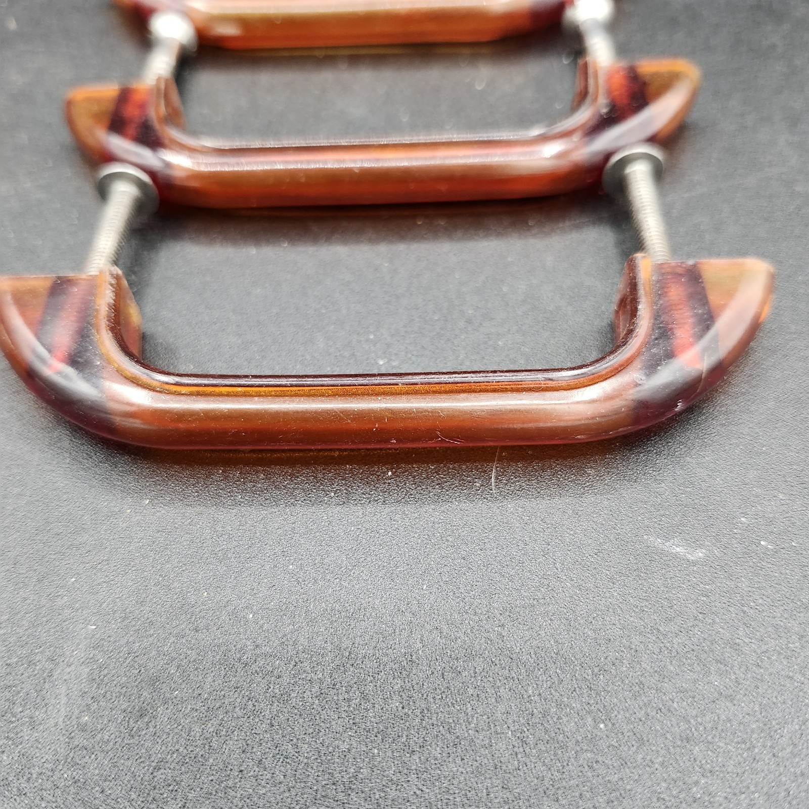 Vintage Art Deco Amber Bakelite Drawer Pull 1930s/40s 3 1/8″OC