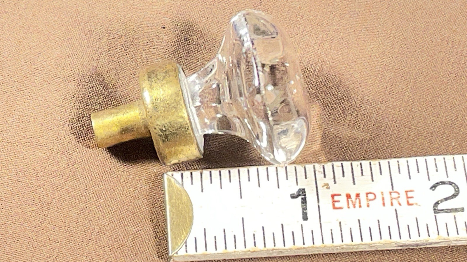 Antique Original Dental Medical Cabinet Glass Drawer Knob Pull Hardware