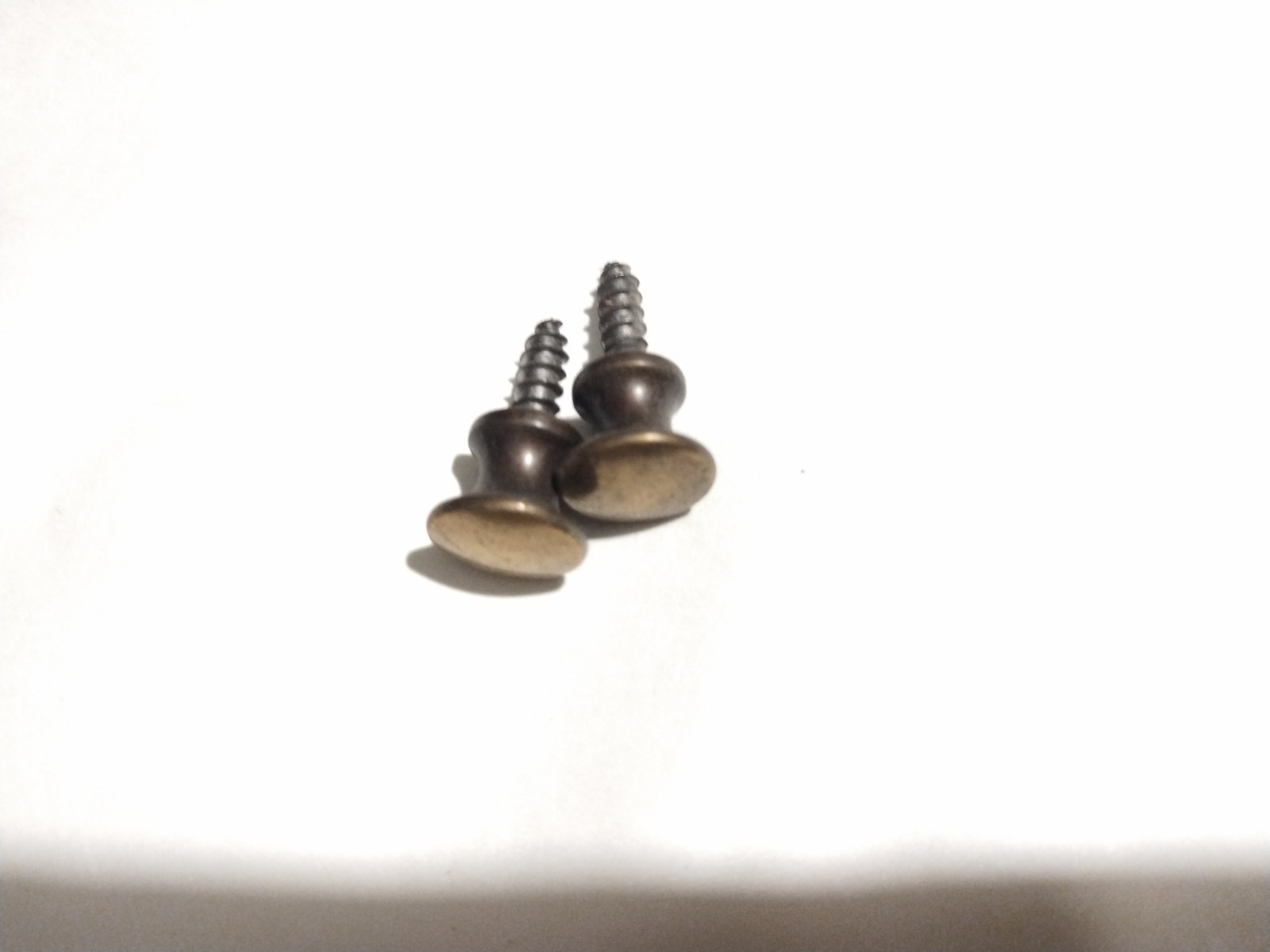 Pair (2) Solid Brass Stacking Barrister Bookcase Hoosier 1/2″ Knobs Pulls