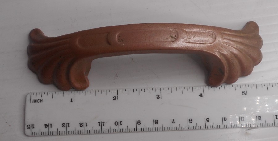 Vintage Art Deco Waterfall Metal Drawer Handles Pulls 5-5/8″W, 4-1/4″ on center