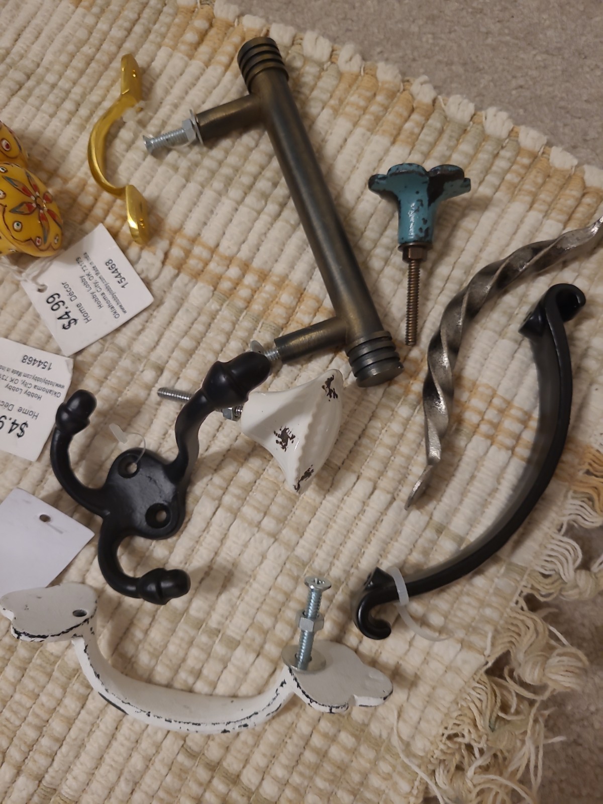 Antique Door Knobs, Drawer Pulls, and Miscellaneous Hardware Set